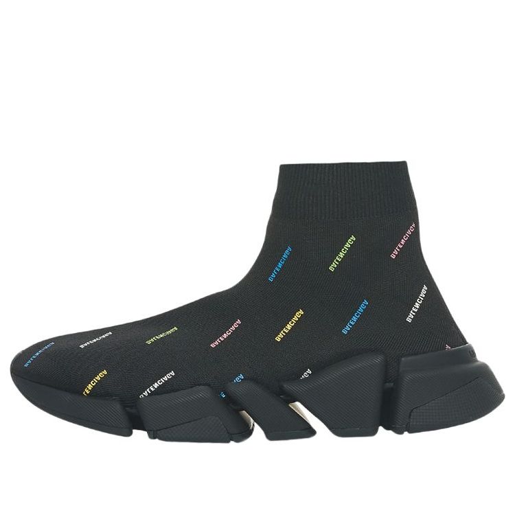 Speed 2 0 – Balenciaga Speed 2.0 Allover Logo Recycled Knit Black Multicolor (Women'S)