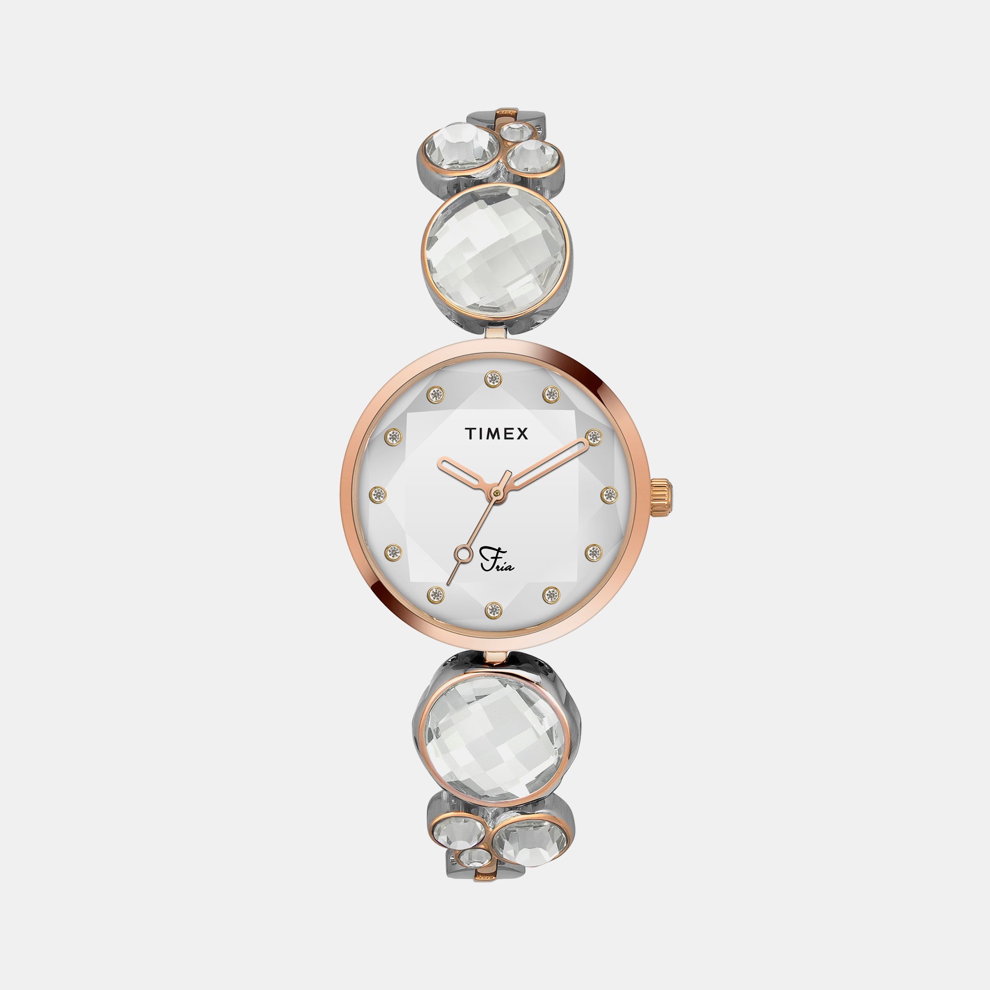 Timex Fria Women Quartz Silver Dial Analog Brass Watch TWEL17002