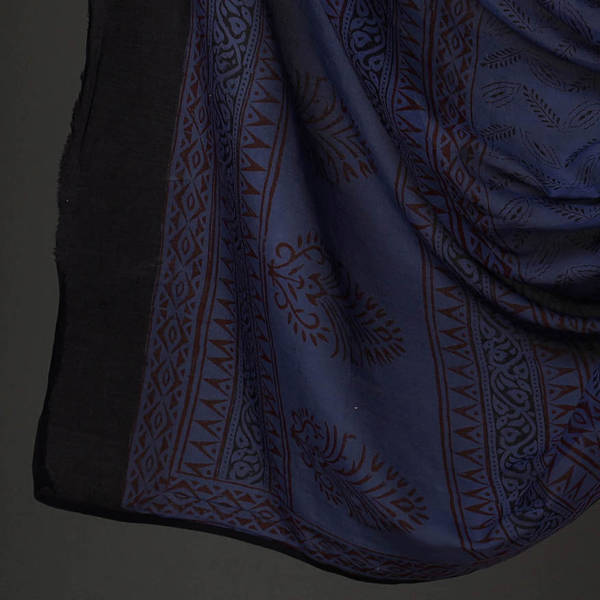 BAGH PRINTS BY YAKOOB KHATRI Blue - 3pc Natural Dyed Cotton Bagh Print Dress Material 03 - view 4