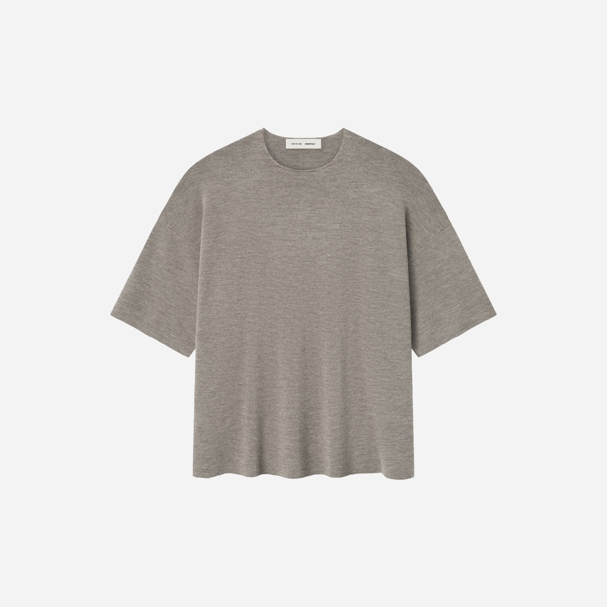 Fear Of God Essentials SS25 Merino Short Sleeve Sweater - Homestead Heather