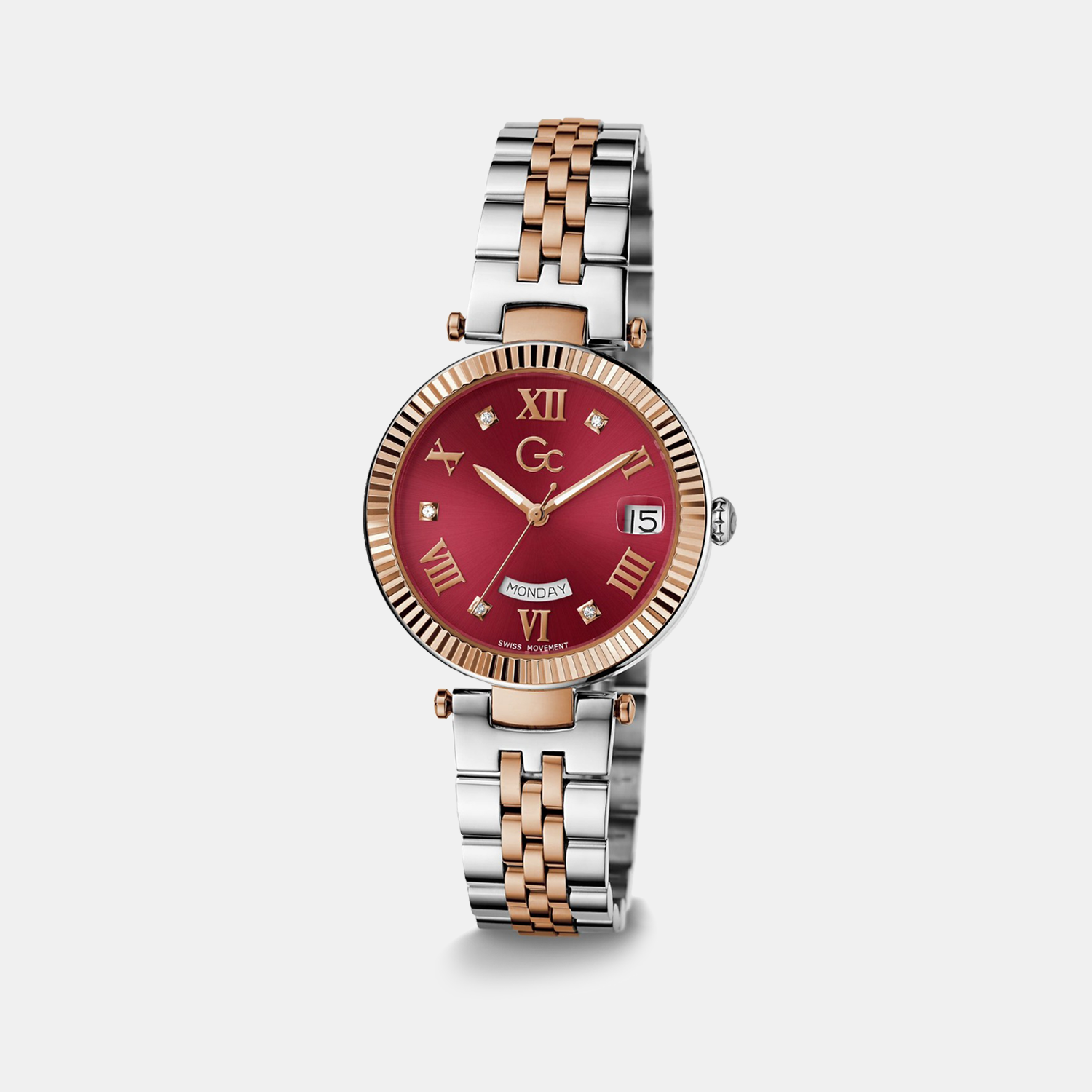 GC Flair Women Quartz Red Dial Analog Stainless Steel Watch Z01017L3MF