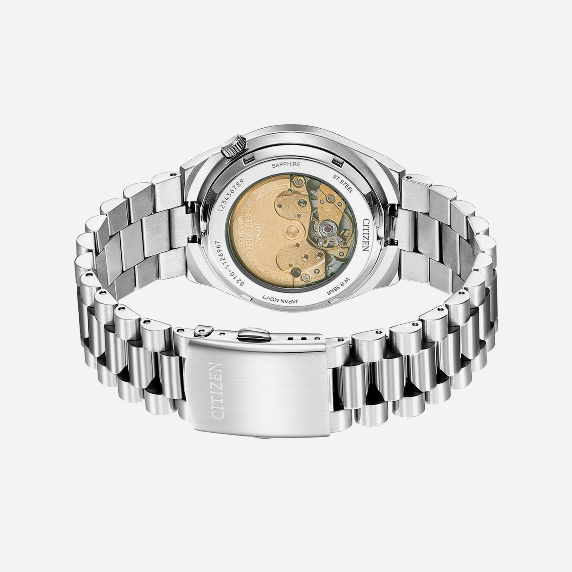 Citizen Automatic Gents Watch Orange Dial – Multi - view 2