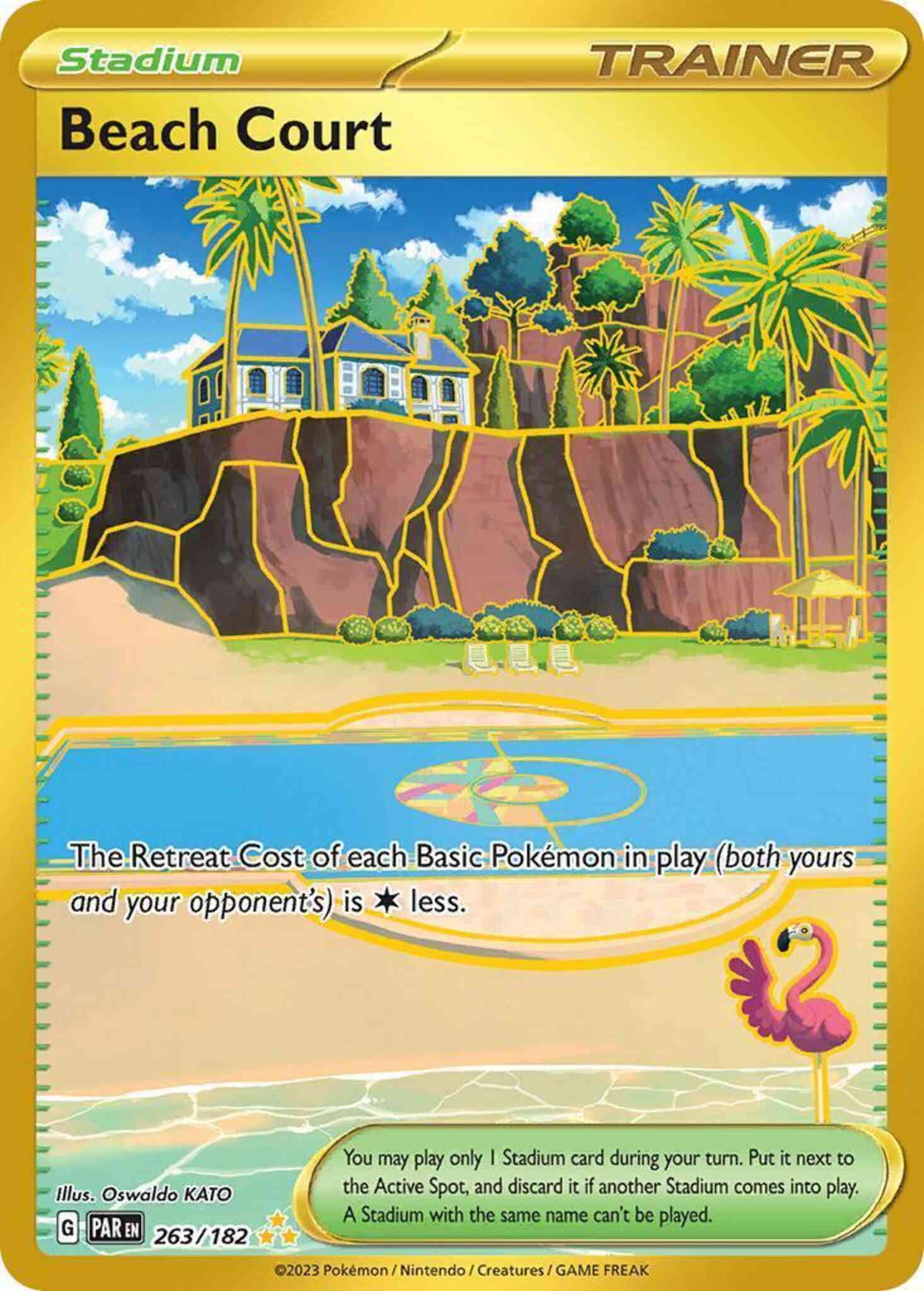 Hyper rare sv04-263 – Pokémon Beach Court - 263/182 - Hyper Rare [sv04-263] [Secret]