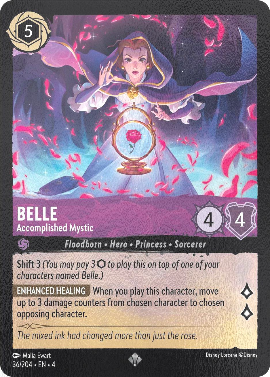 Return cold foil – Lorcana Belle - Accomplished Mystic - 36/204 [Ursula's Return] [Cold Foil]