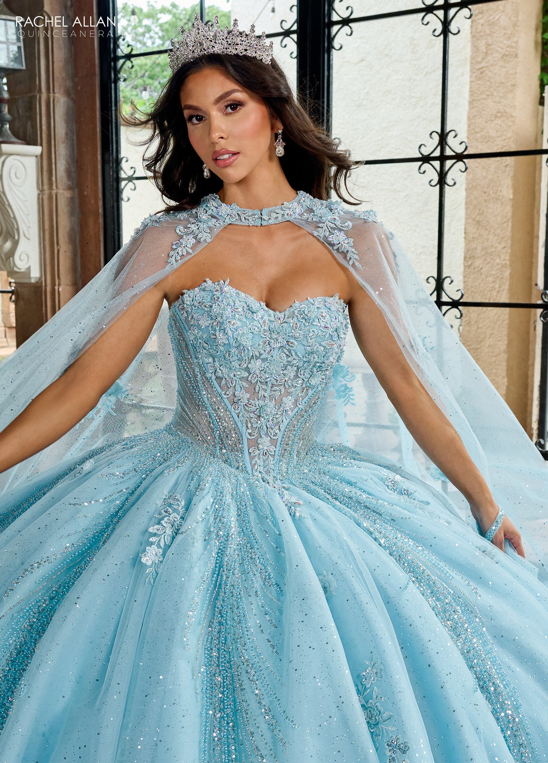 Mary's Bridal Strapless Cape Quinceanera Dress by Rachel Allan RQ1162 - view 9