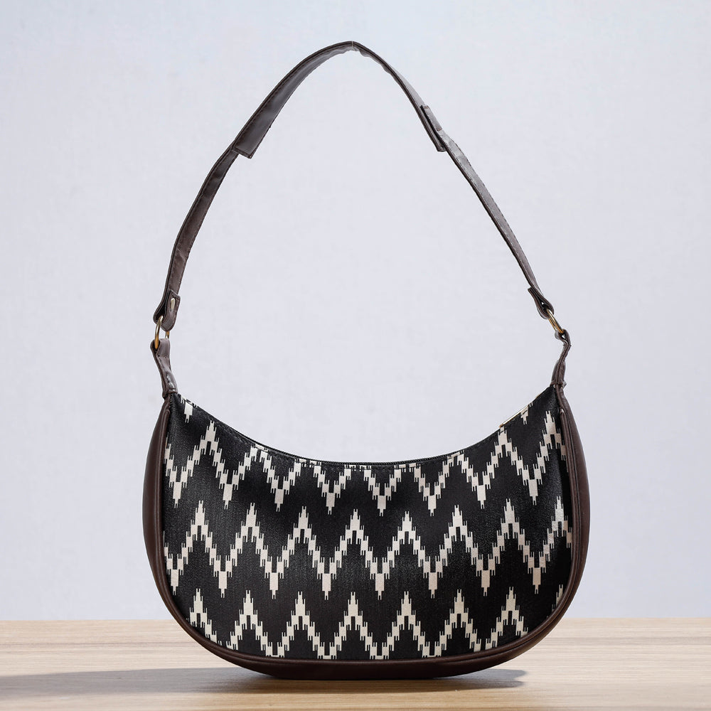 KACHCHH JI CHHAAP Black - Kutch Handcrafted Silk Shoulder Bag