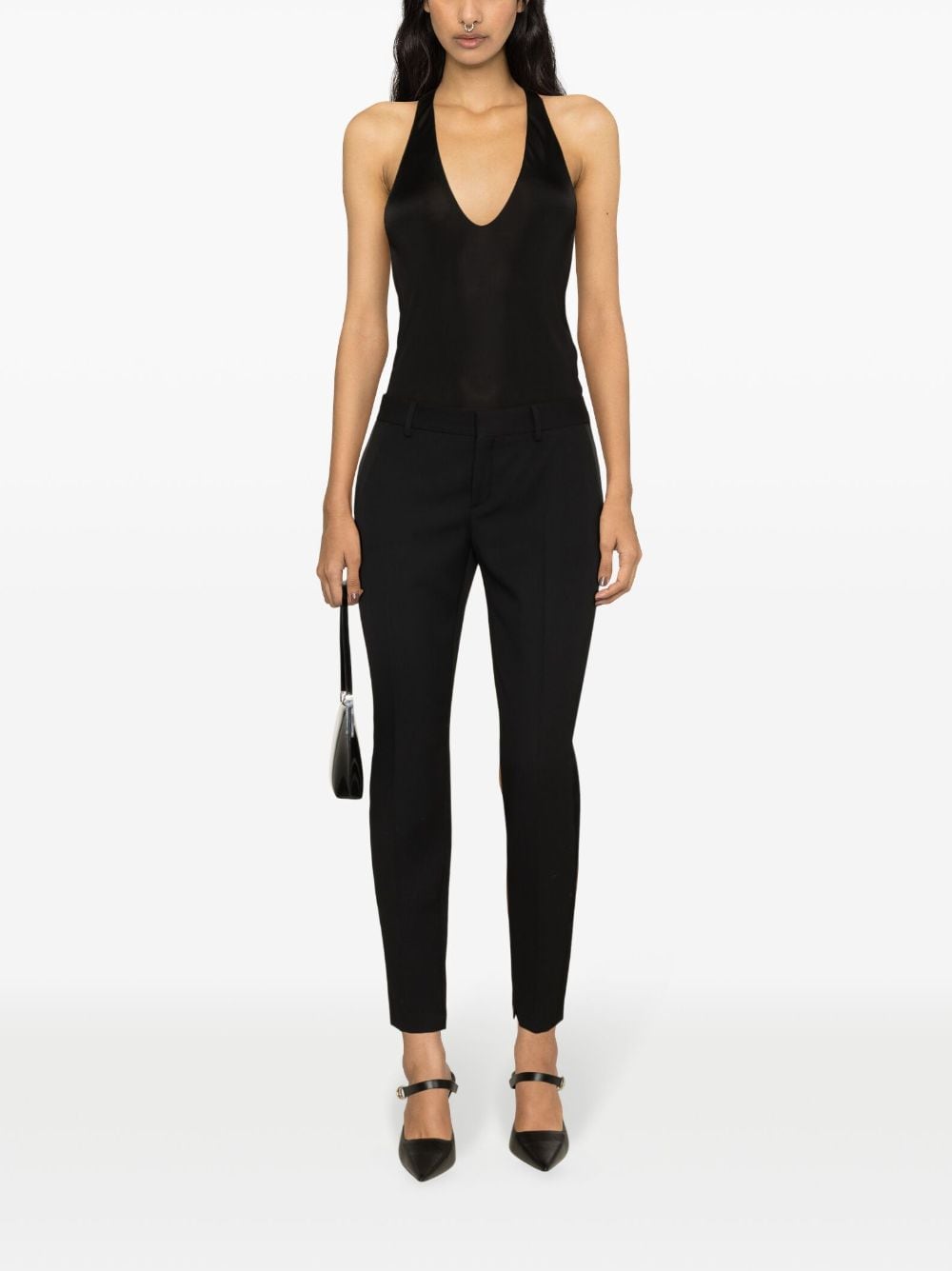 Saint Laurent plunging satin tank top – Vicose 100% - view 2