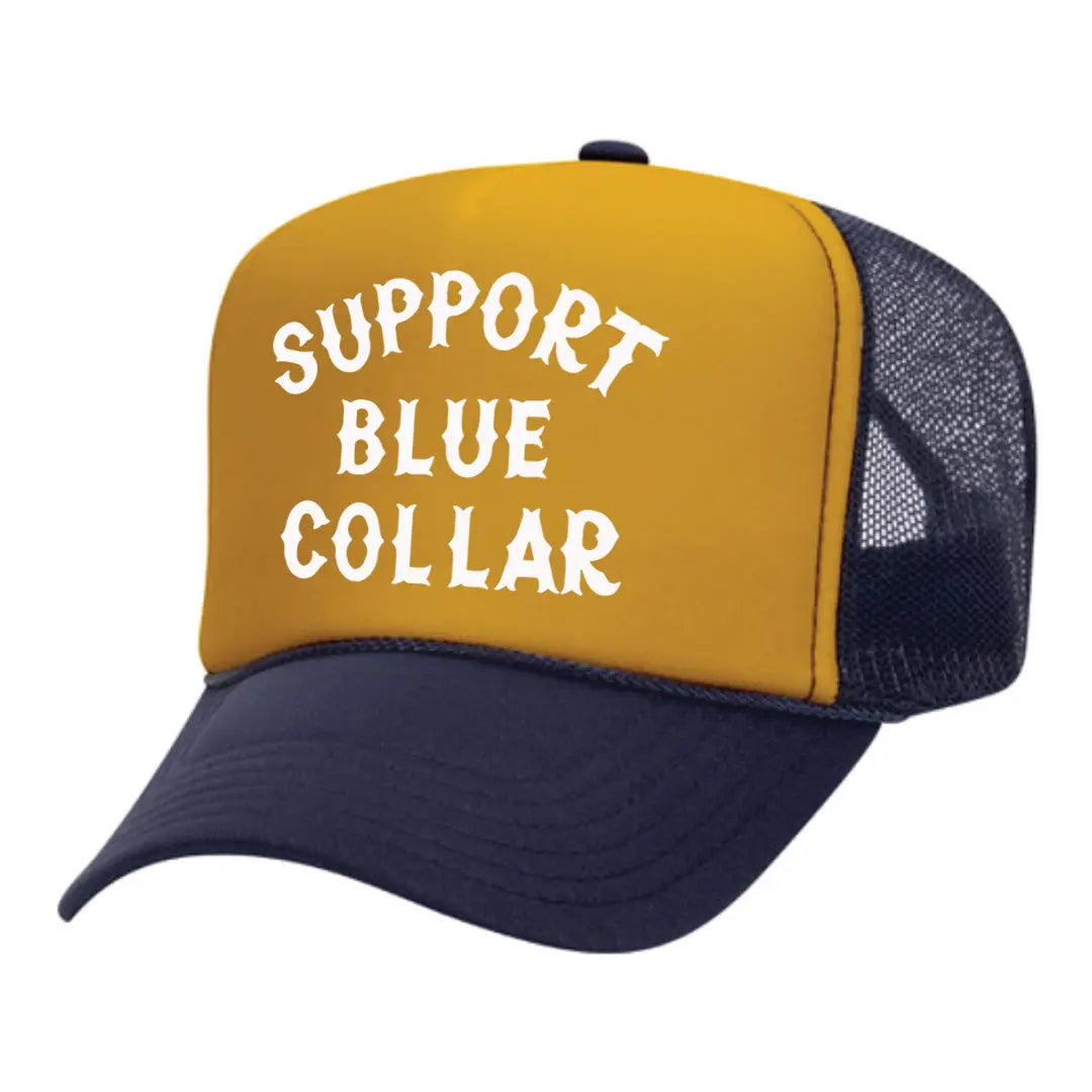 Radial SBC Foam Trucker Hat – Navy Gold