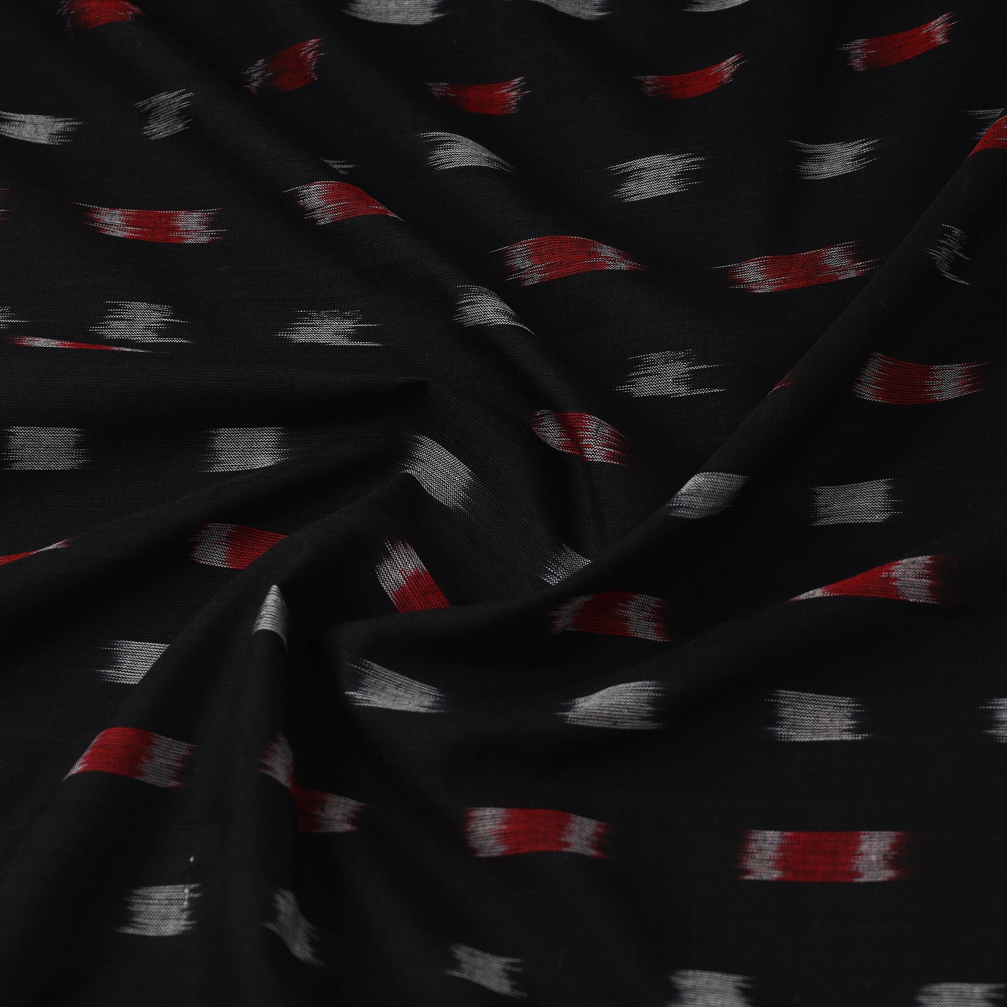 ASHOKA ASSEMBLE - CELEBRATING CRAFTS OF ODISHA Black - Handloom Cotton Sambalpuri Ikat Fabric 01 - view 3