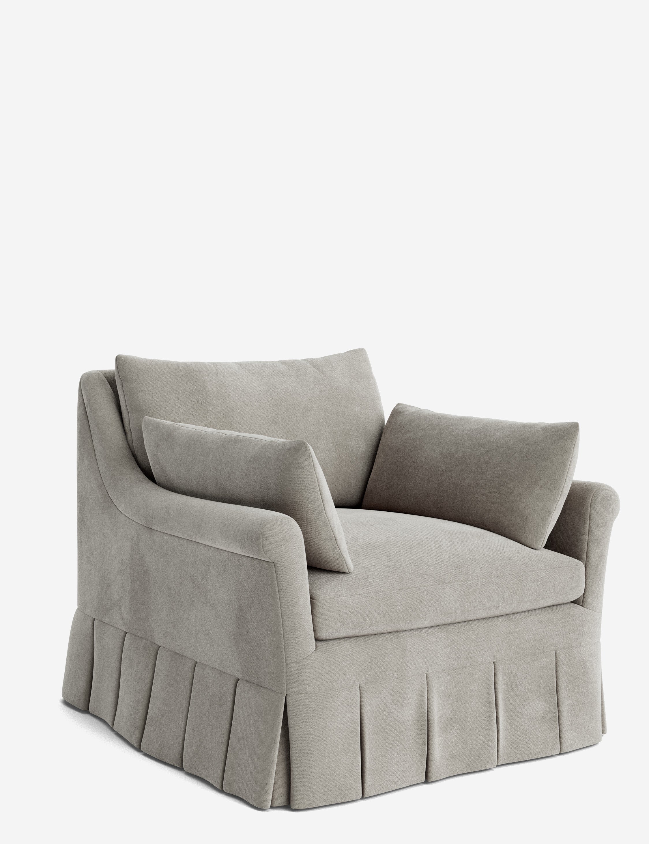 Lulu and Georgia Portola Rolled Arm Luxe Depth Pleated Chair - view 168
