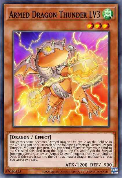 Yu-Gi-Oh! Armed Dragon Thunder LV3 - BLVO-EN004 - Super Rare - 1st Edition
