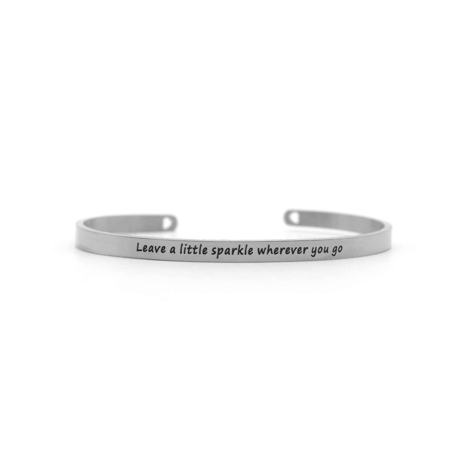 Joker & Witch Leave A Little Sparkle Wherever You Go Silver Mantra Band for Women