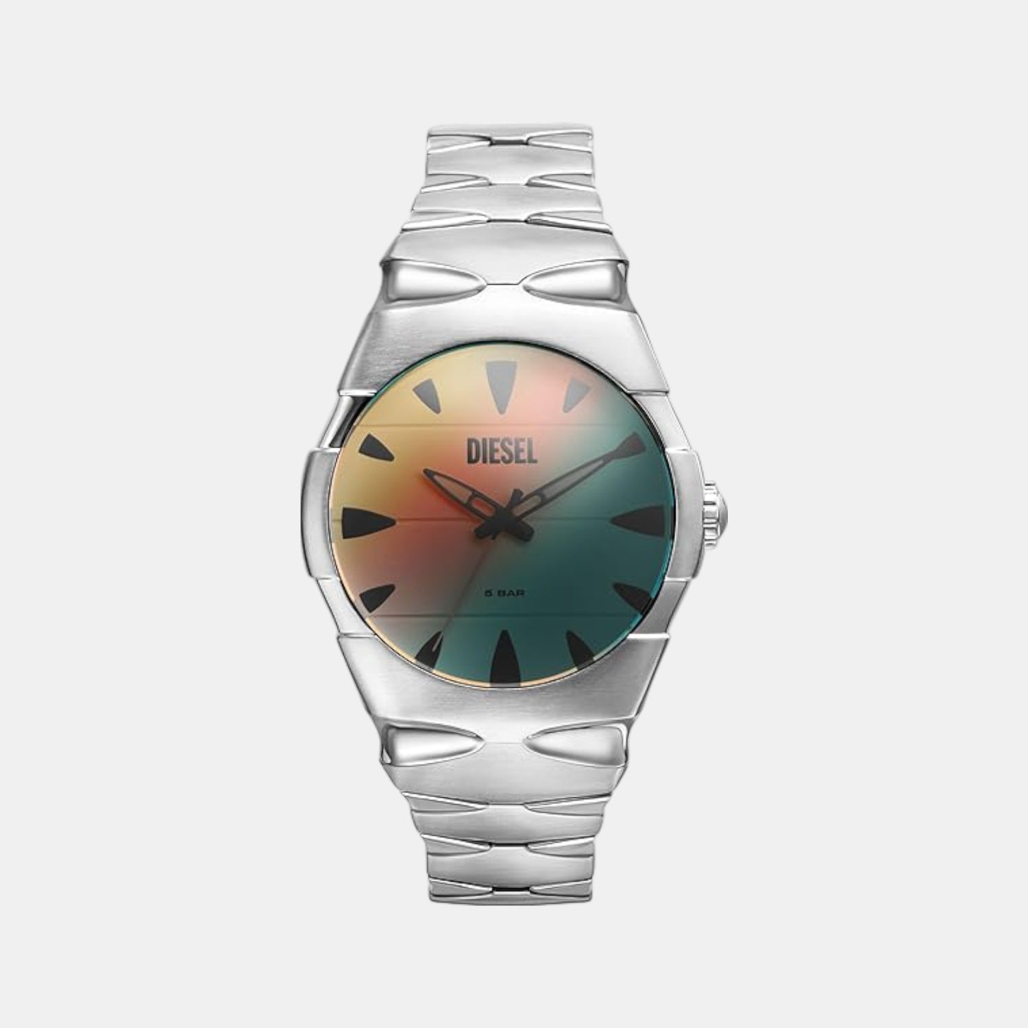 Diesel D-Sruptor Men Quartz Silver Dial Analog Stainless Steel Watch DZ2212