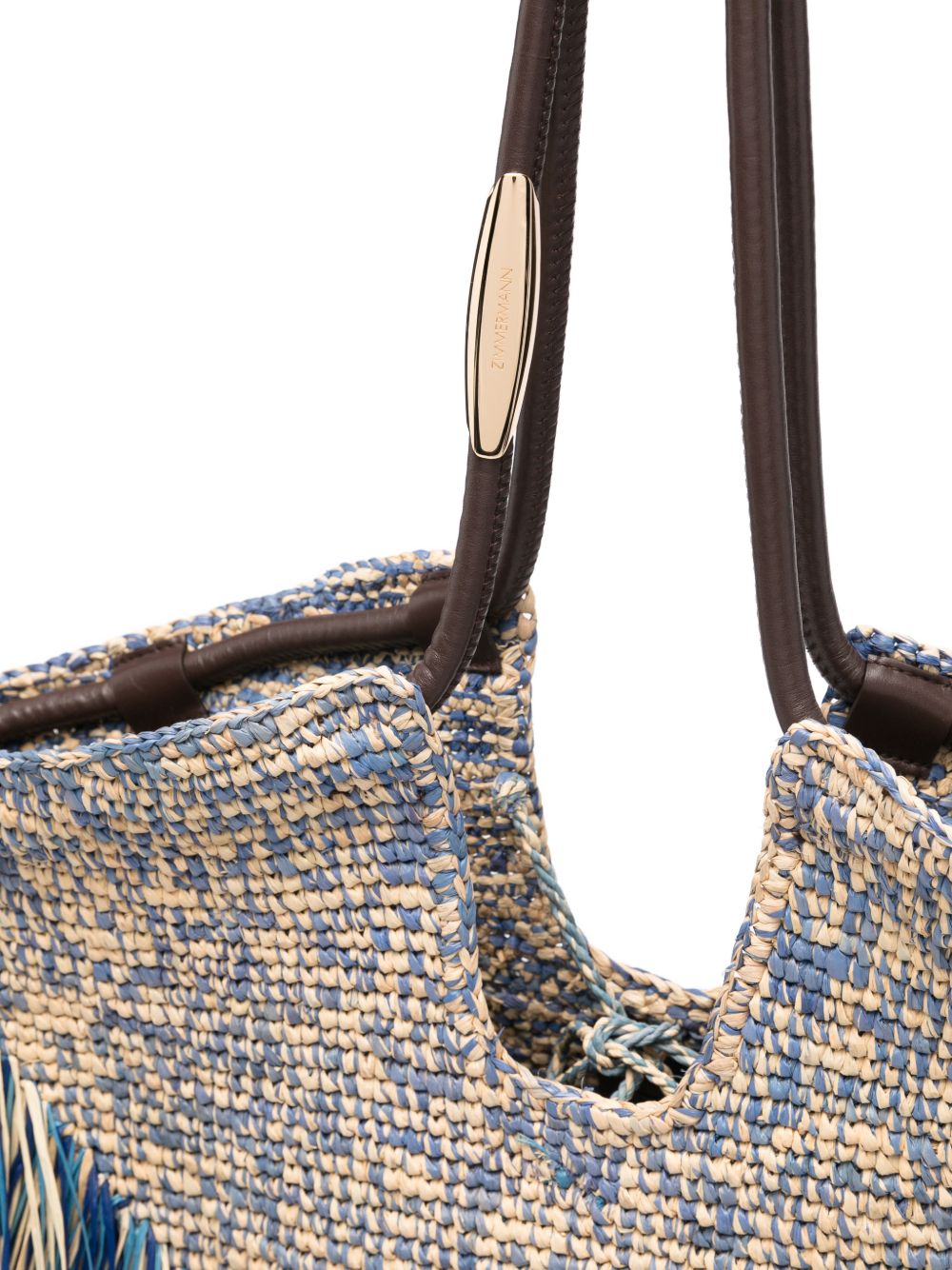 Zimmermann Woven Fringe Tote – 100% Raffia - view 2