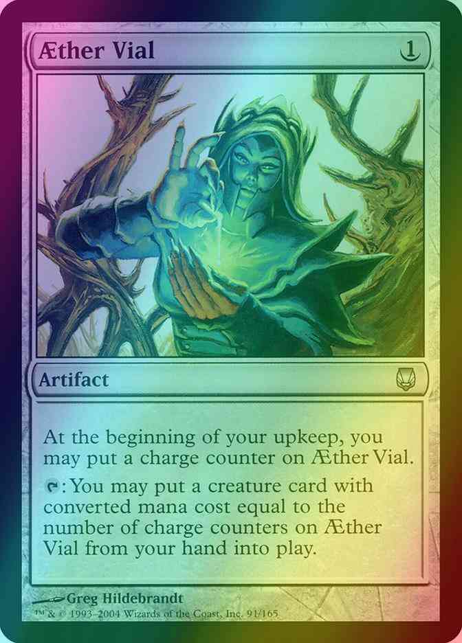 Aether vial 91 – Magic Aether Vial [91] [Darksteel] [Foil]