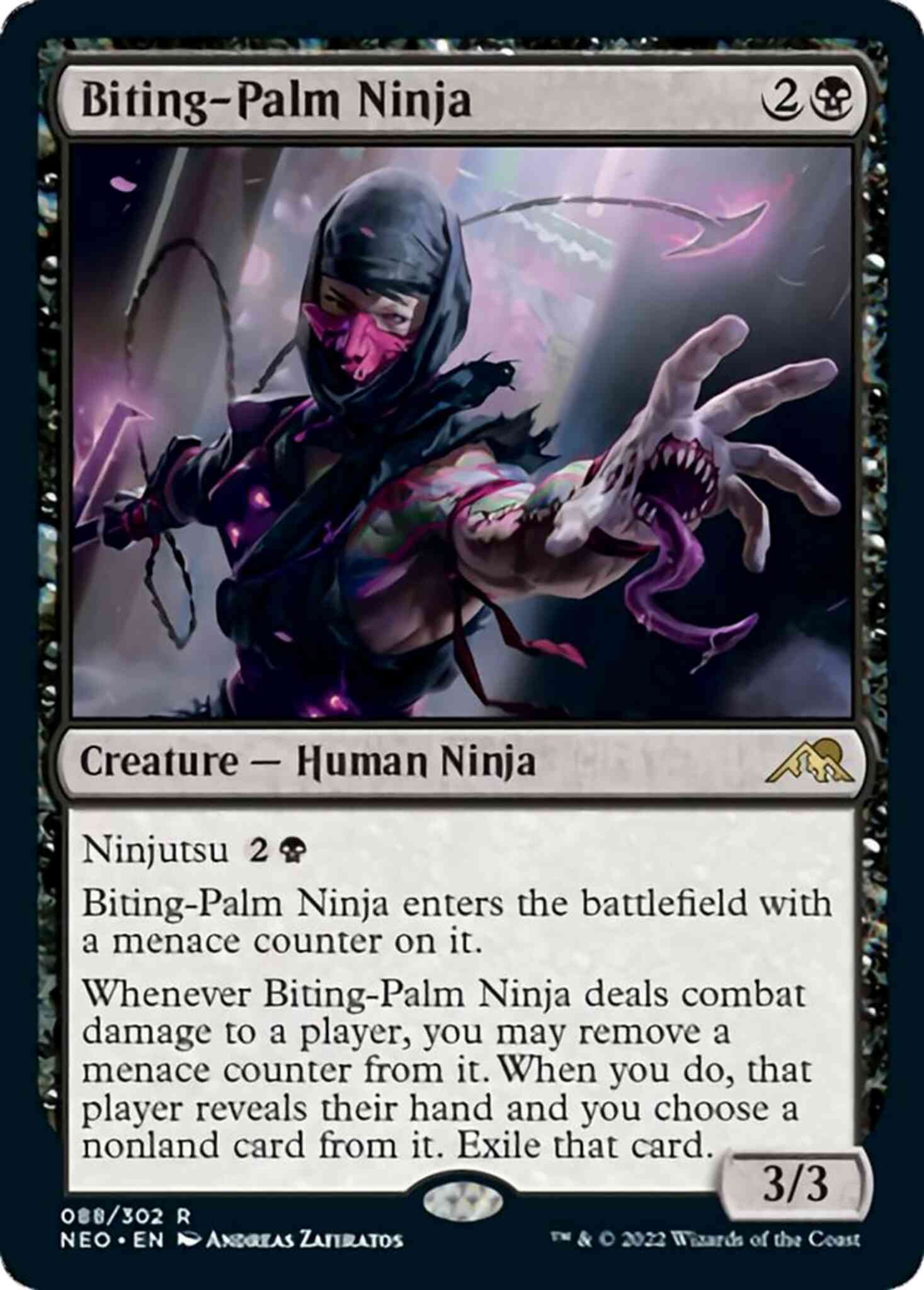 Biting-palm ninja 88 – Magic Biting-Palm Ninja [88] [Kamigawa: Neon Dynasty] [Non-Foil]