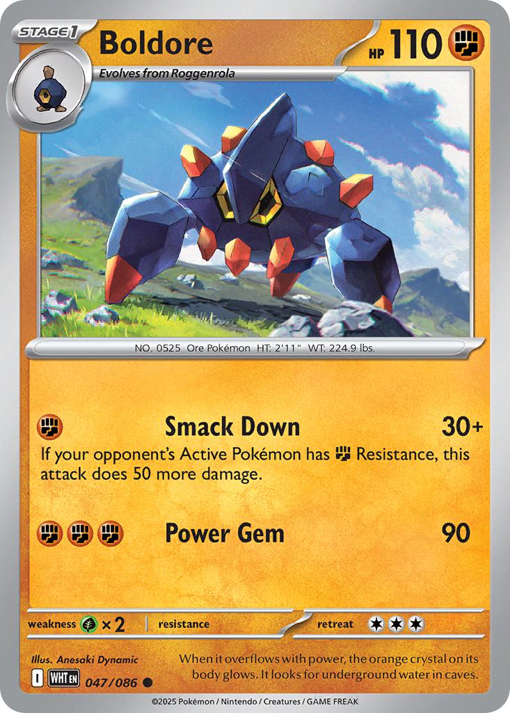 Common sv105w-047 non-holo – Pokémon Boldore - 047/086 - Common [sv105w-047] [Non-Holo]