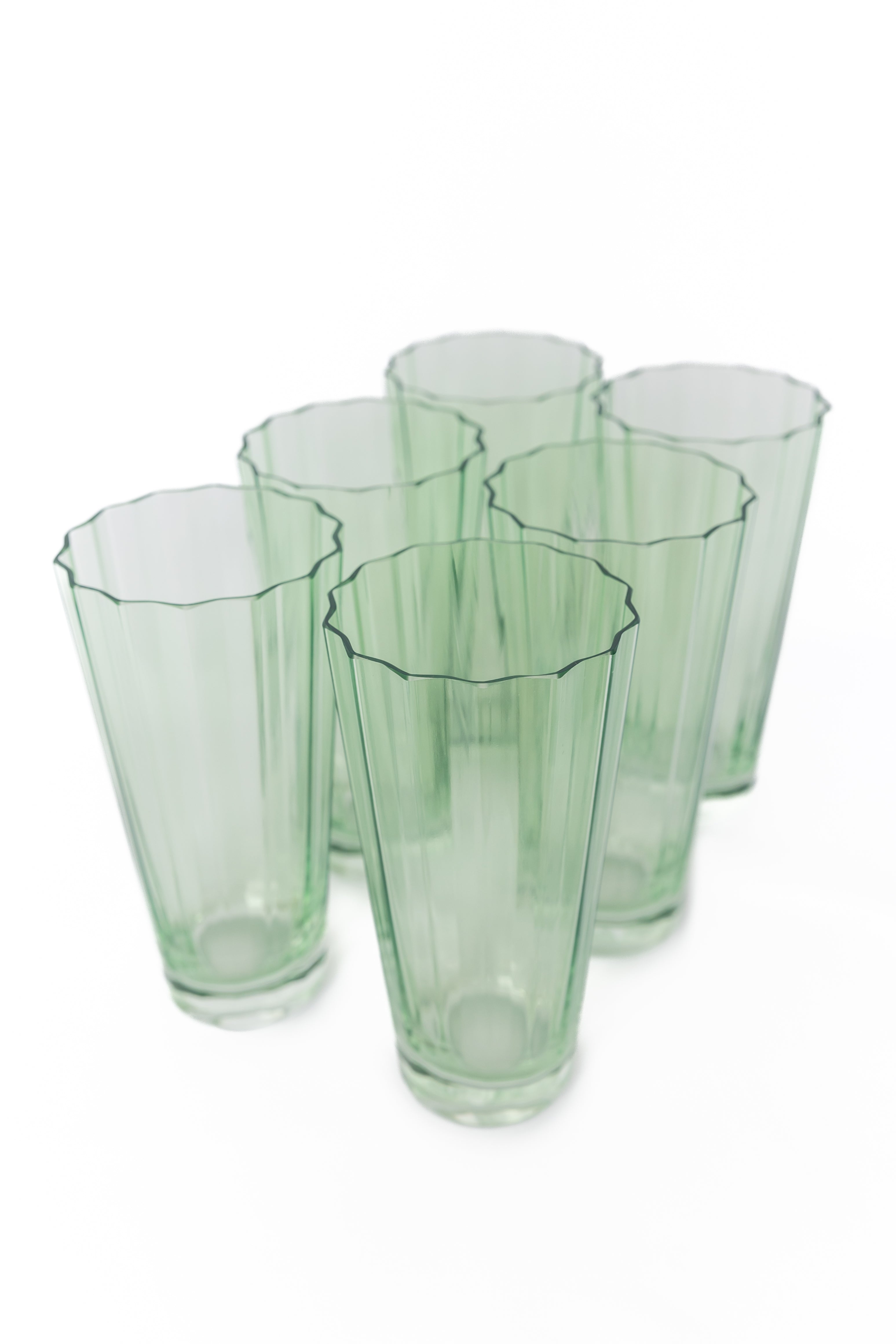 Estelle Colored Glass Estelle Colored Sunday High Balls - Set of 6 {Mint Green} - view 6