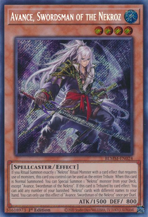 Avance swordsman – Yu-Gi-Oh! Avance, Swordsman of the Nekroz - BLMM-EN024 - Secret Rare - 1st Edition