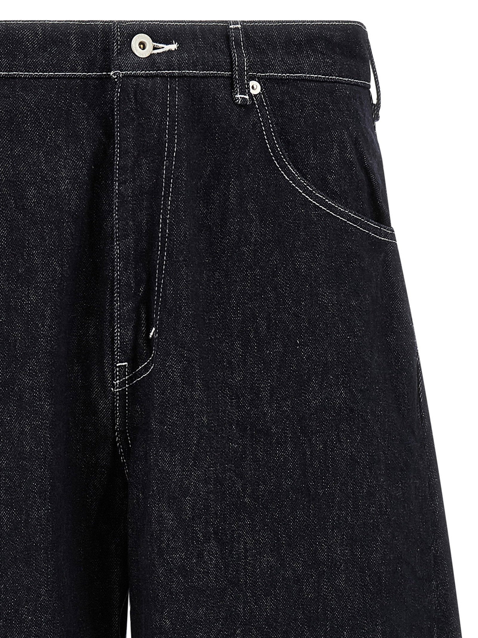 Comme Des Garҫons Homme Contrast Stitching Jeans - view 3