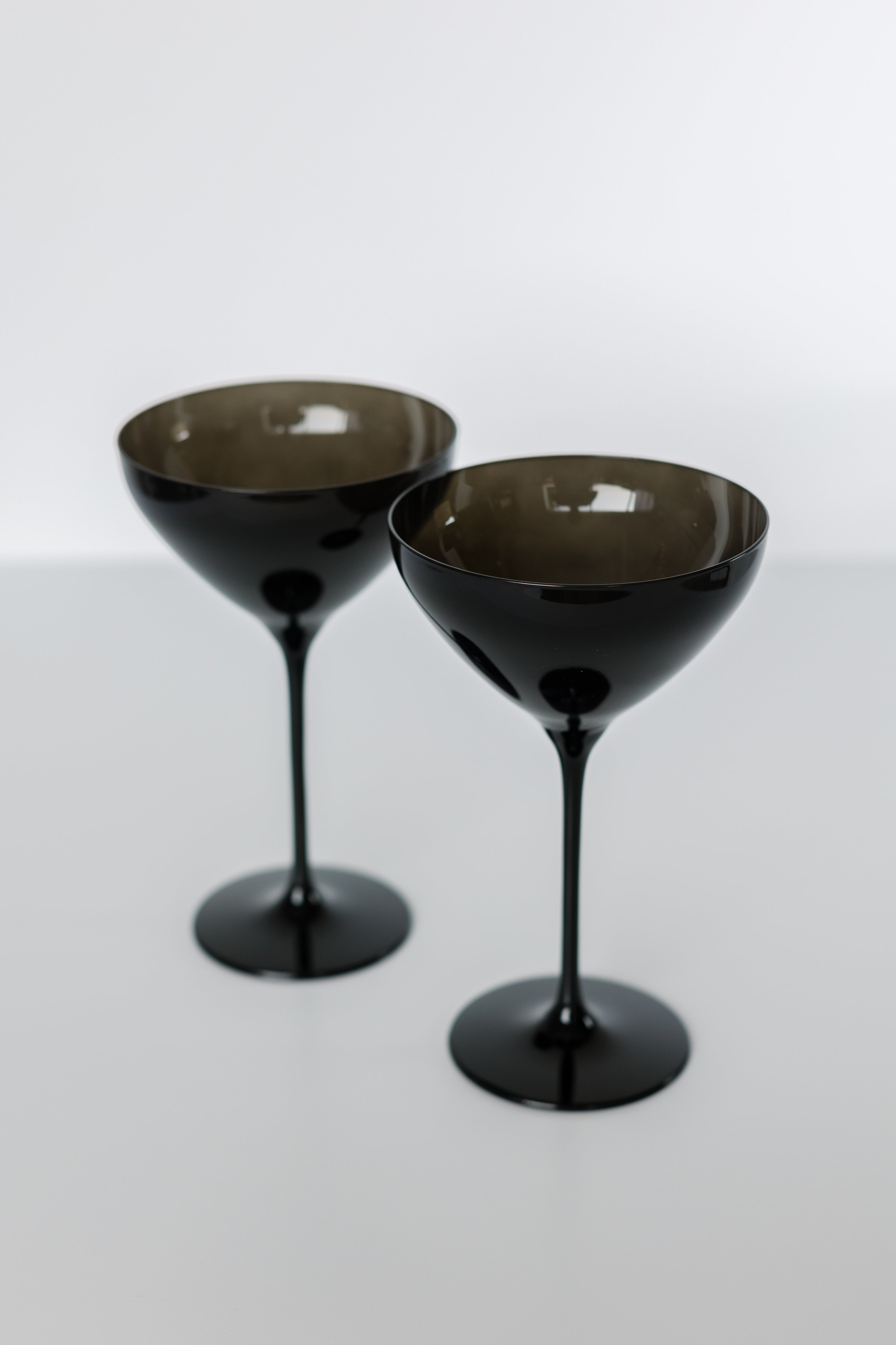 Estelle Colored Glass Estelle Colored Martini Glass - Set of 2 {Black} - view 2
