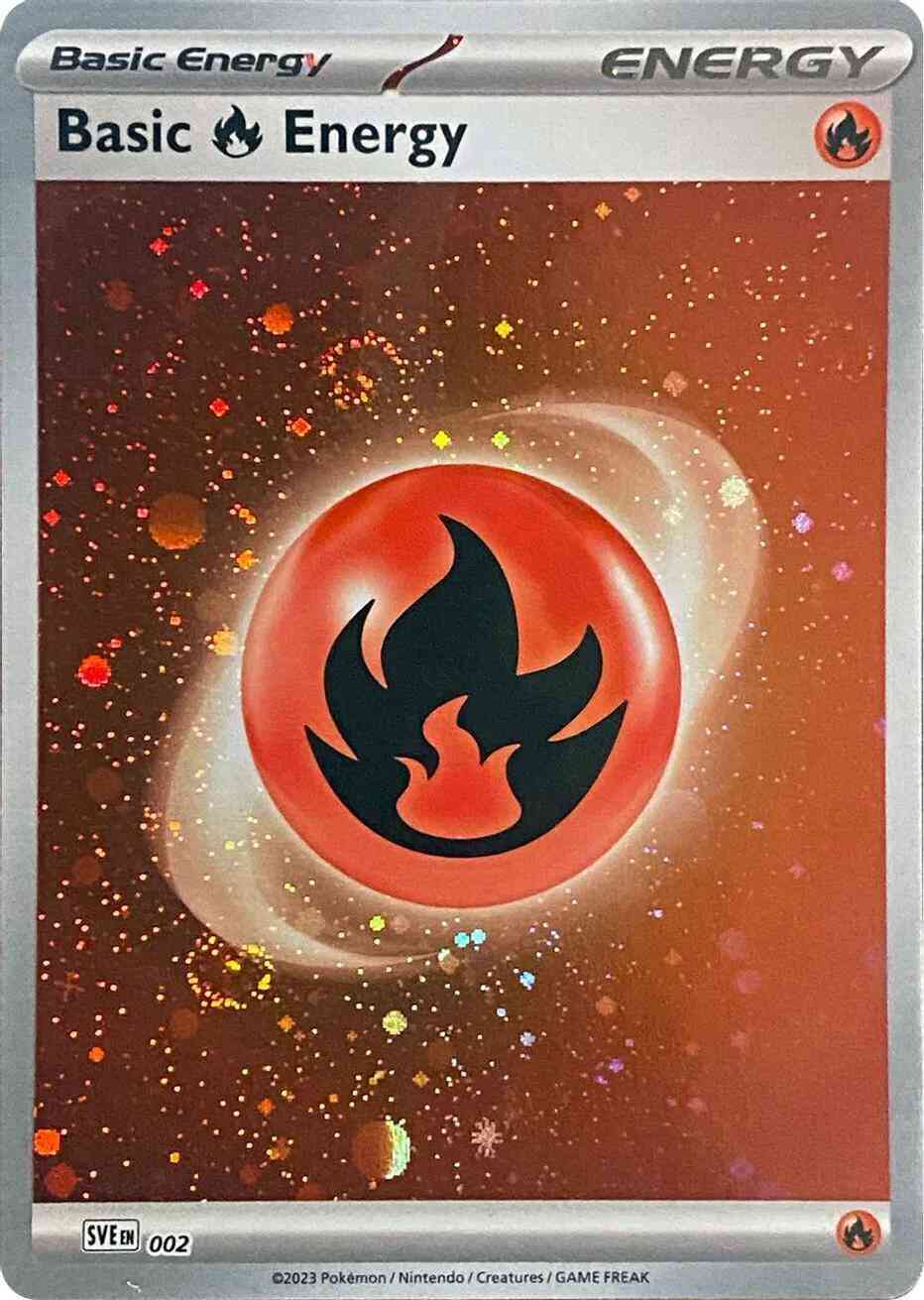Pokémon Basic Fire Energy - 002 - Common [sve-002] [Cosmos Holo]