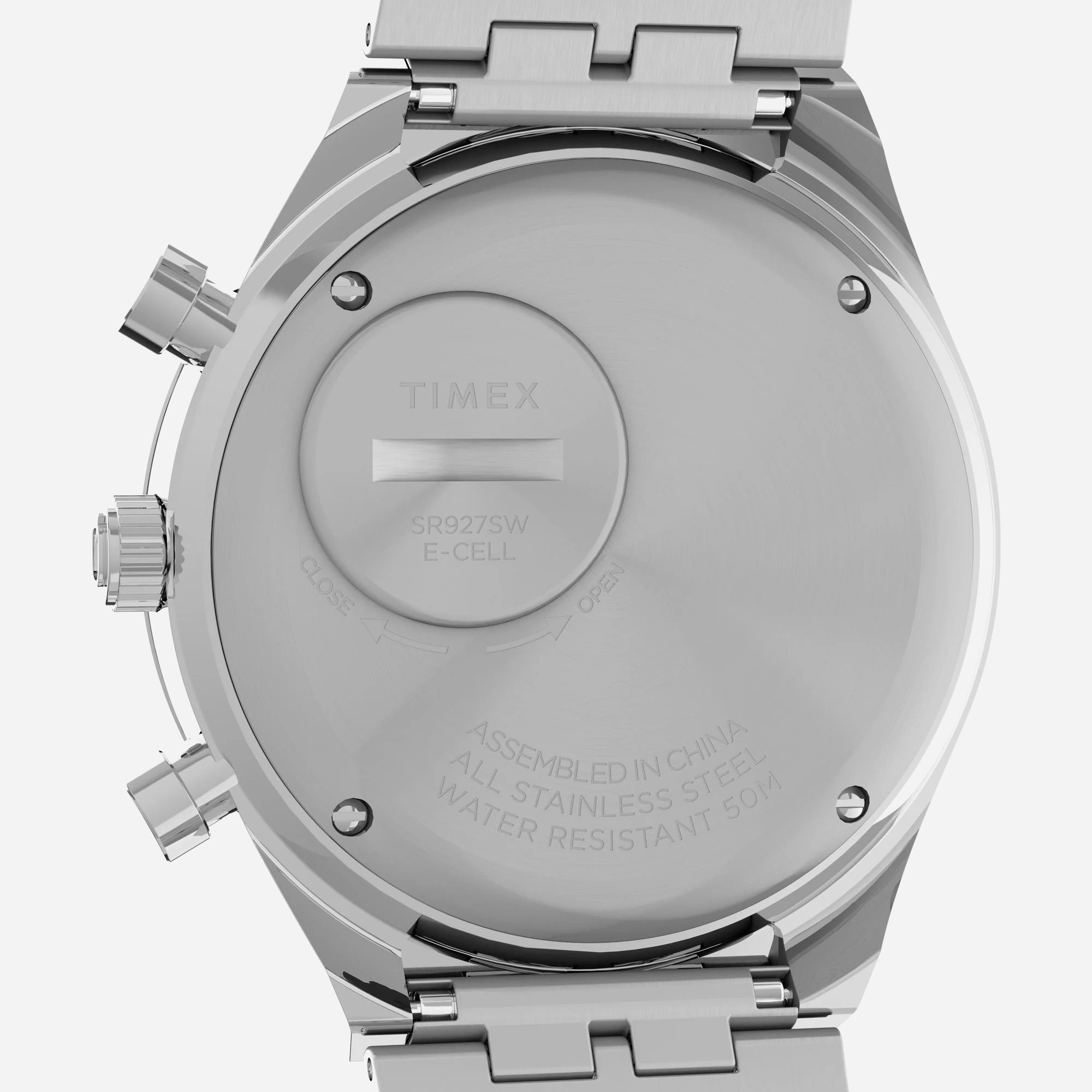 Q Timex Chronograph 40mm Stainless Steel Bracelet Silver / Black Watch - view 2
