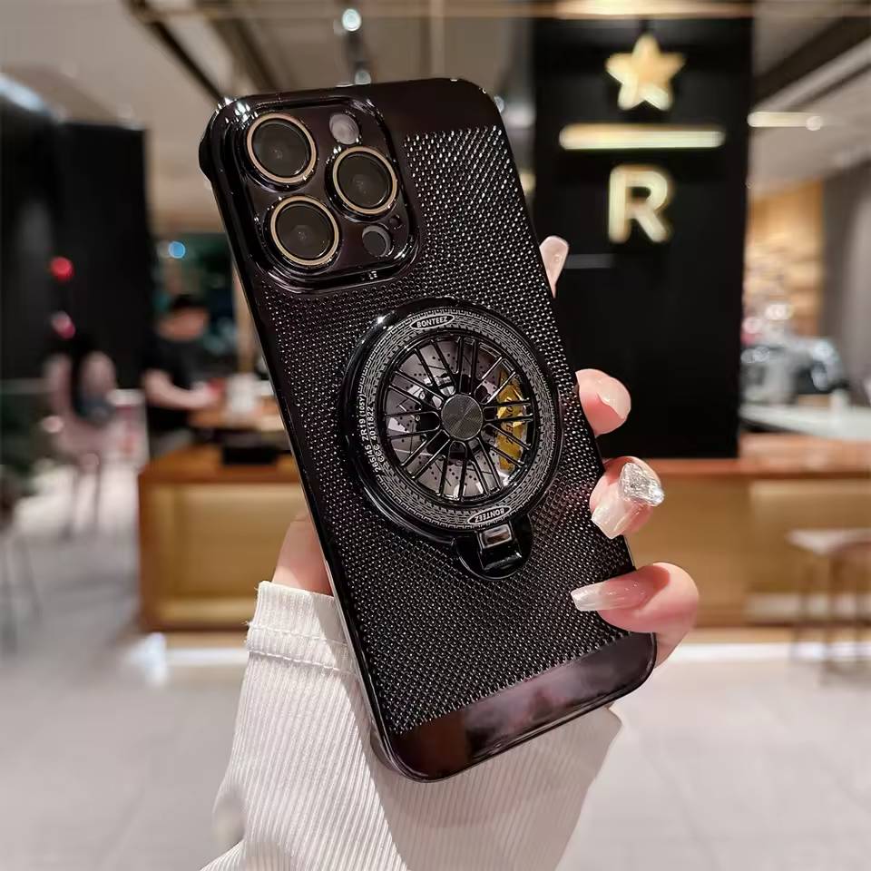 Million Cases iPhone 15 Series Brilliant Spin Rotating Wheel Stand Case - view 2