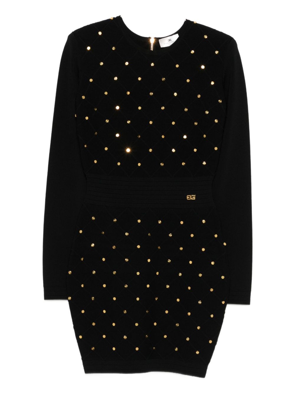 Elisabetta Franchi Knitted mini dress – 58%VI42%PA