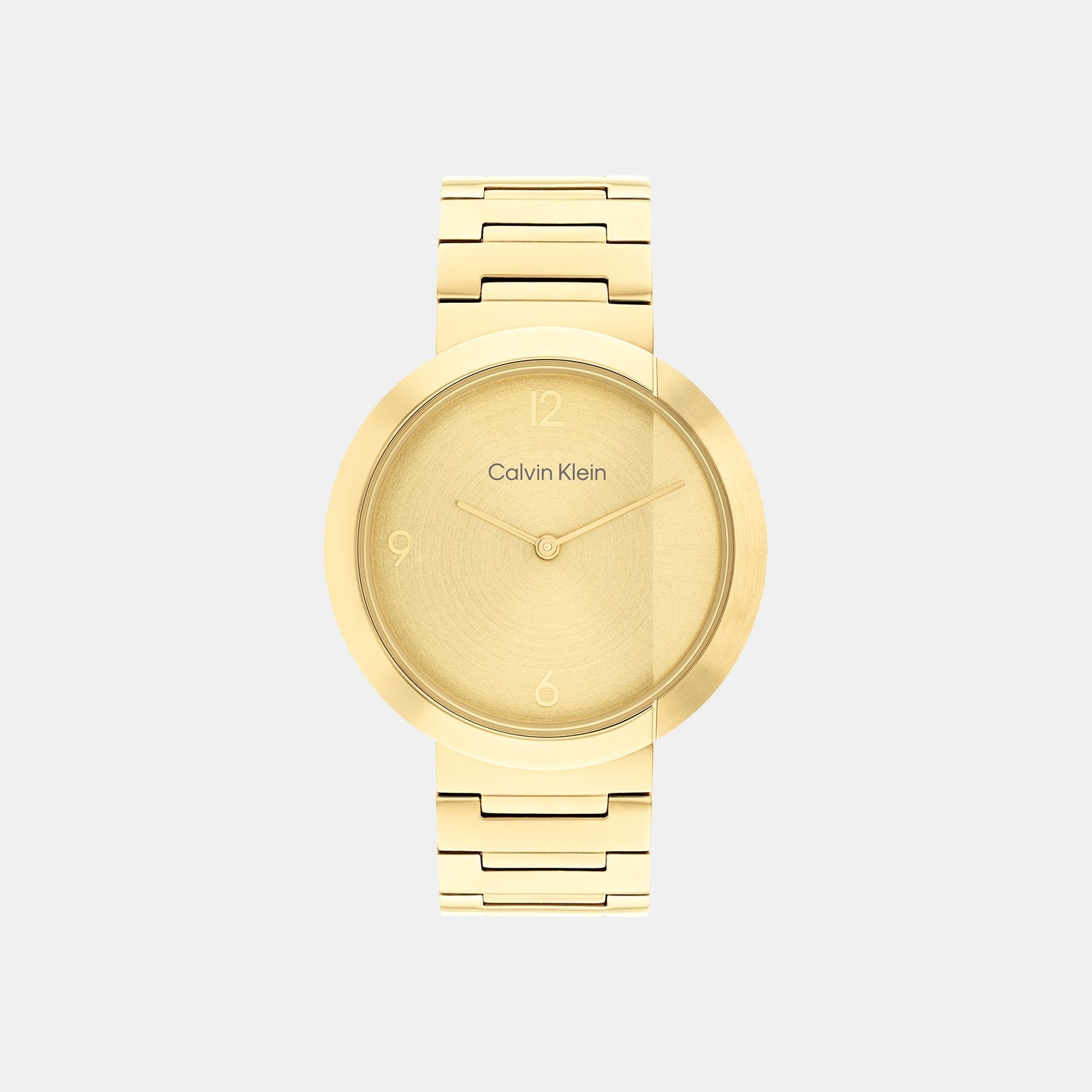 Calvin Klein Ck Eccentric Unisex Quartz Gold Dial Analog Stainless Steel Watch 25200290