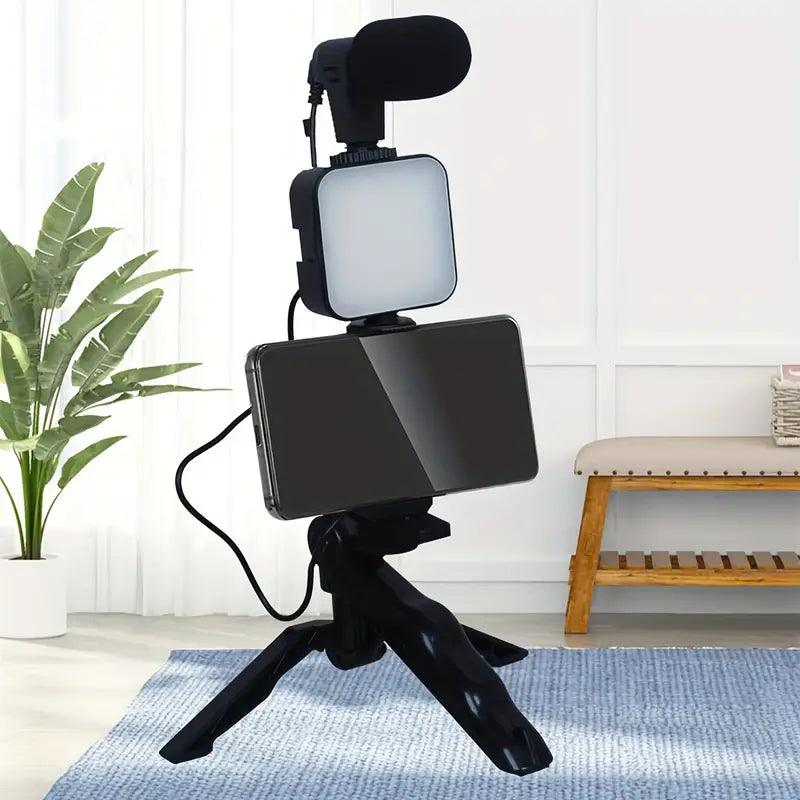Catterton Video Making Vlogging Kit (Mic + Tripod Stand + Phone Holder Clip) - view 2