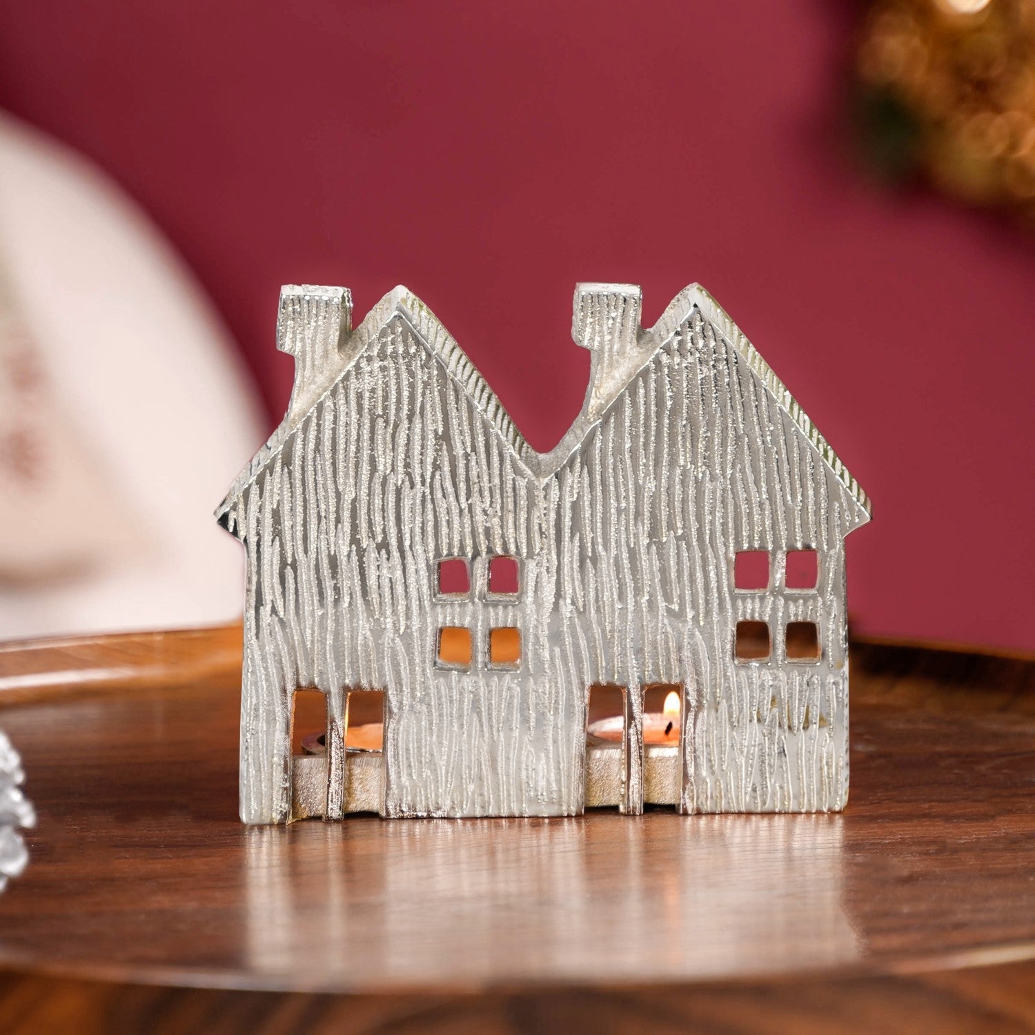 Nestasia Row Houses Tea Light Candle Holder