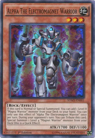 Yu-Gi-Oh! Alpha The Electromagnet Warrior - SDMY-EN001 - Super Rare - 1st Edition