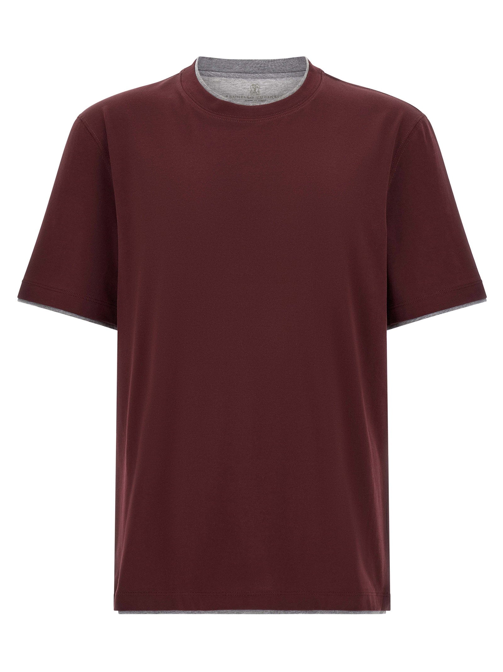 Brunello Cucinelli Double Layer T-shirt – 100% cotton