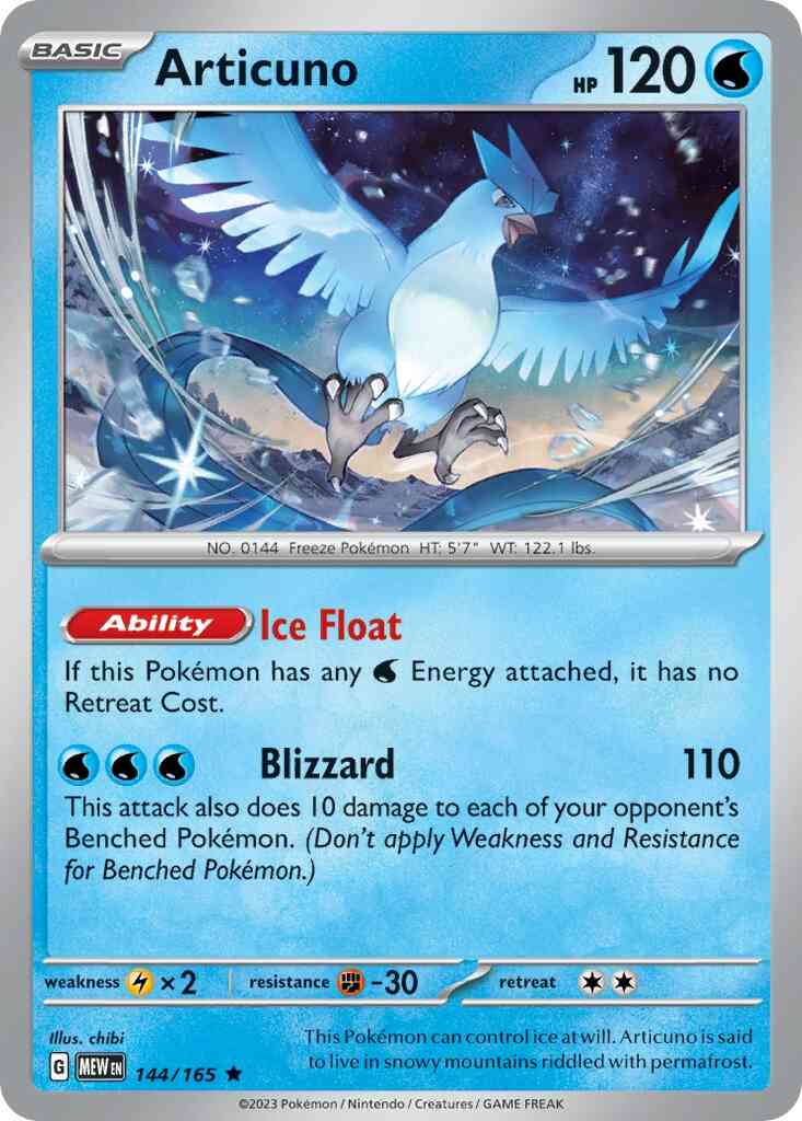 Rare sv035-144 holo – Pokémon Articuno - 144/165 - Rare [sv035-144] [Holo]
