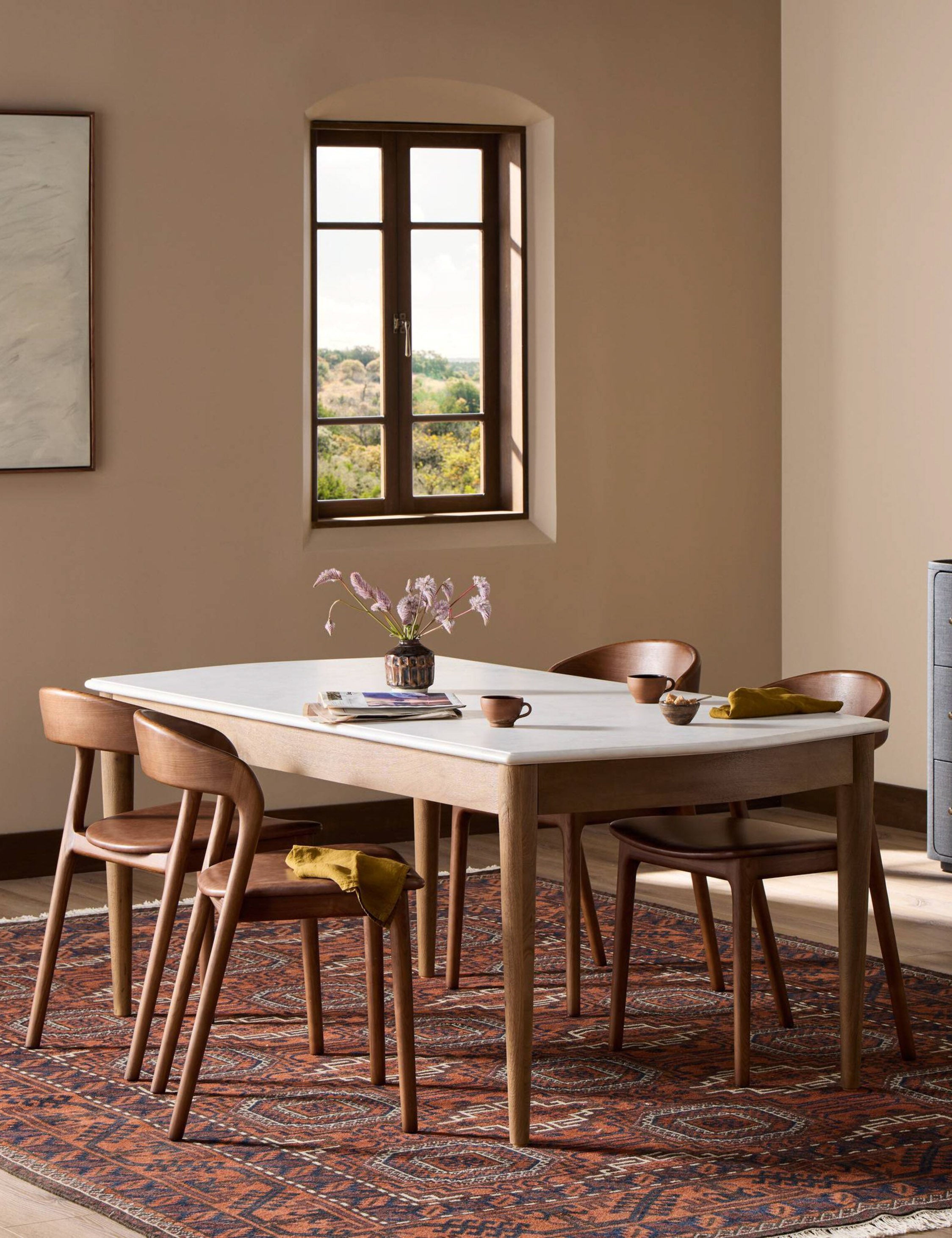 Lulu and Georgia Denison Dining Table – White Marble - view 2