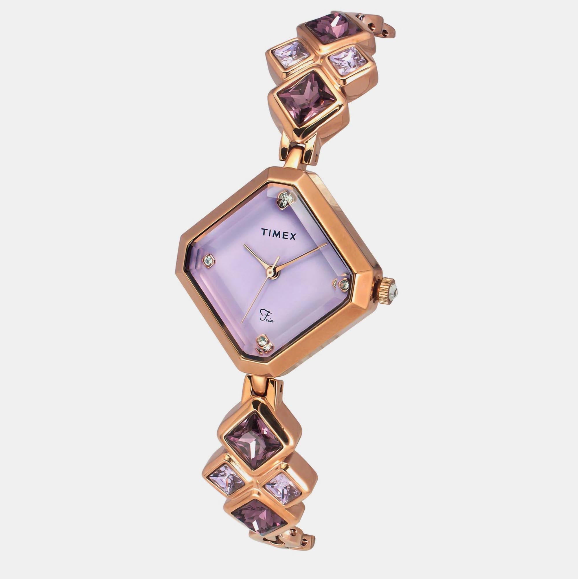 Timex Fria Women Quartz Mother Of Pearl Dial Analog Brass Watch TWEL17201 - view 2