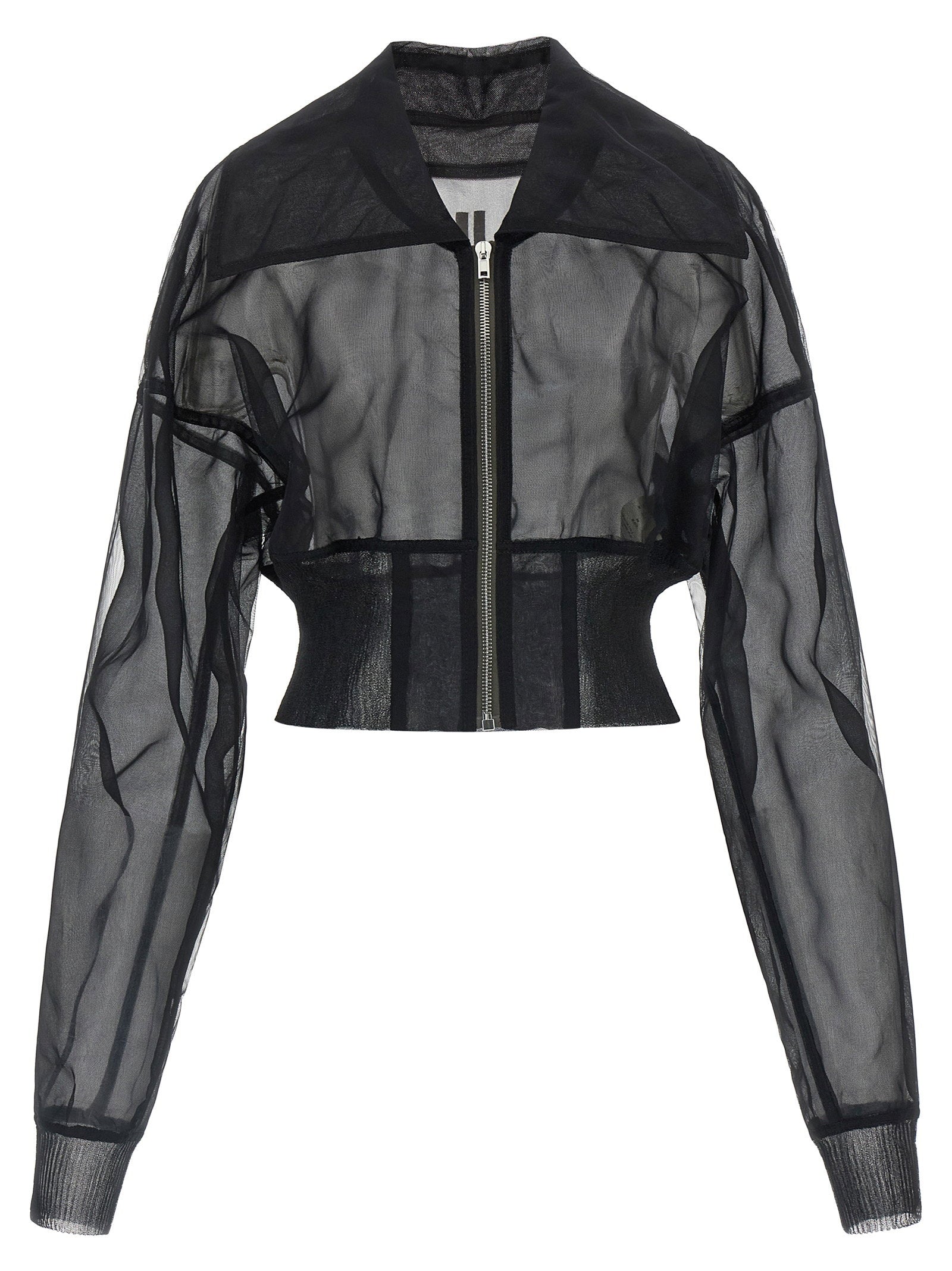 Rick Owens Dracucollar Cropped Bomber Jacket – 100% nylon