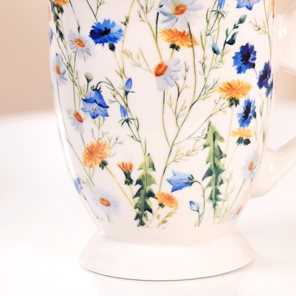 Nestasia Victorian Garden Ceramic Coffee Mug Set Of 2 Blue 400ml - view 7