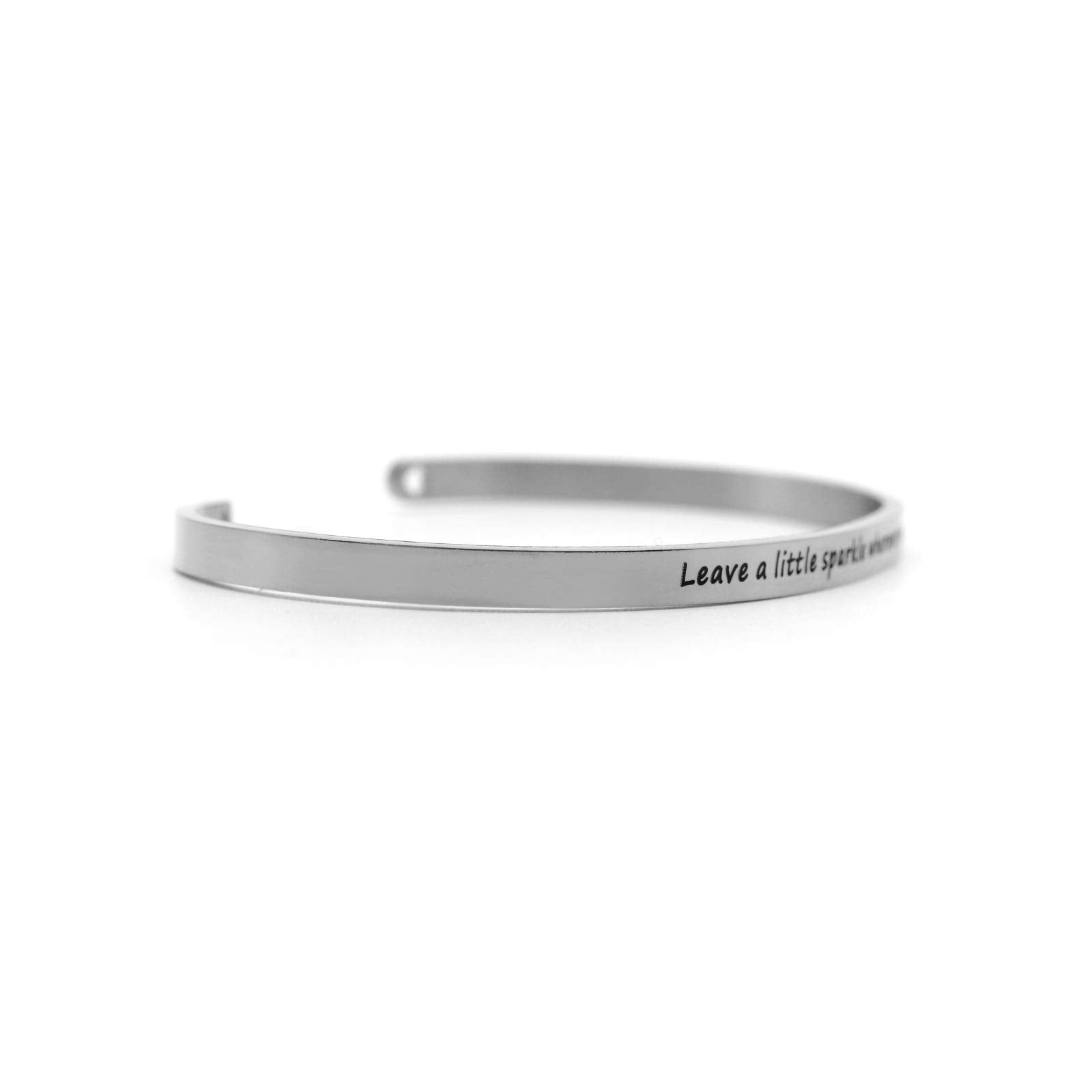 Joker & Witch Leave A Little Sparkle Wherever You Go Silver Mantra Band for Women - view 2