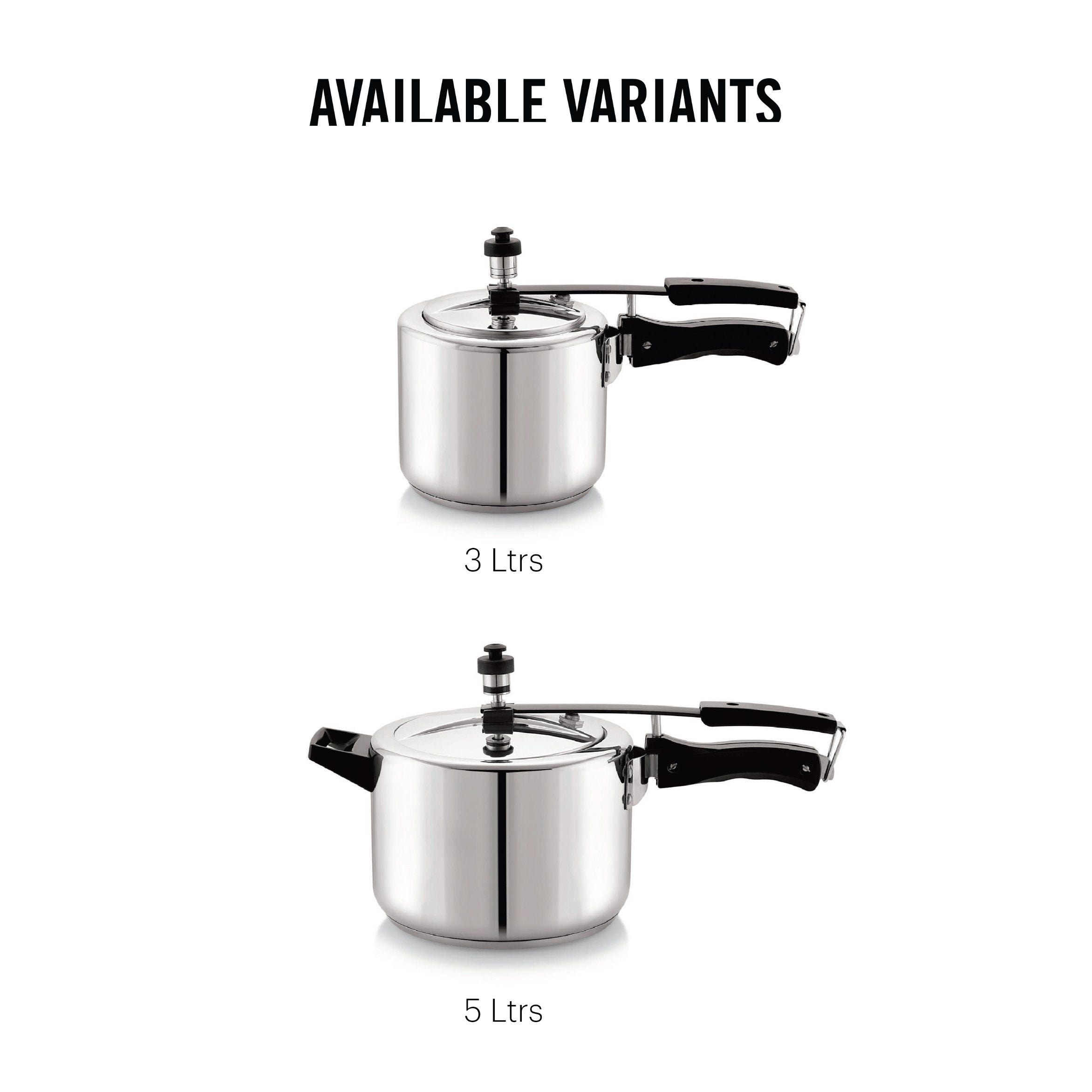 Cello Chef Impact Bonded Stainless Steel Tri-Ply Bottom Pressure Cooker Inner Lid - view 12
