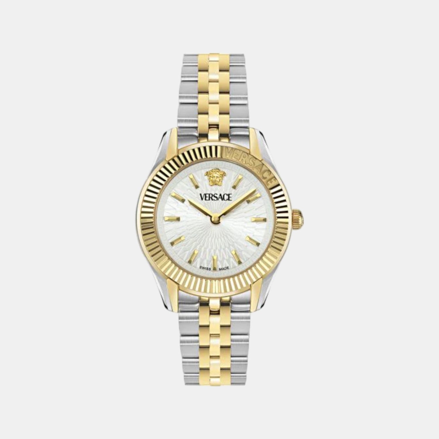 Versace Greca Time Women Quartz Silver Dial Analog Stainless Steel Watch VE9CA0224
