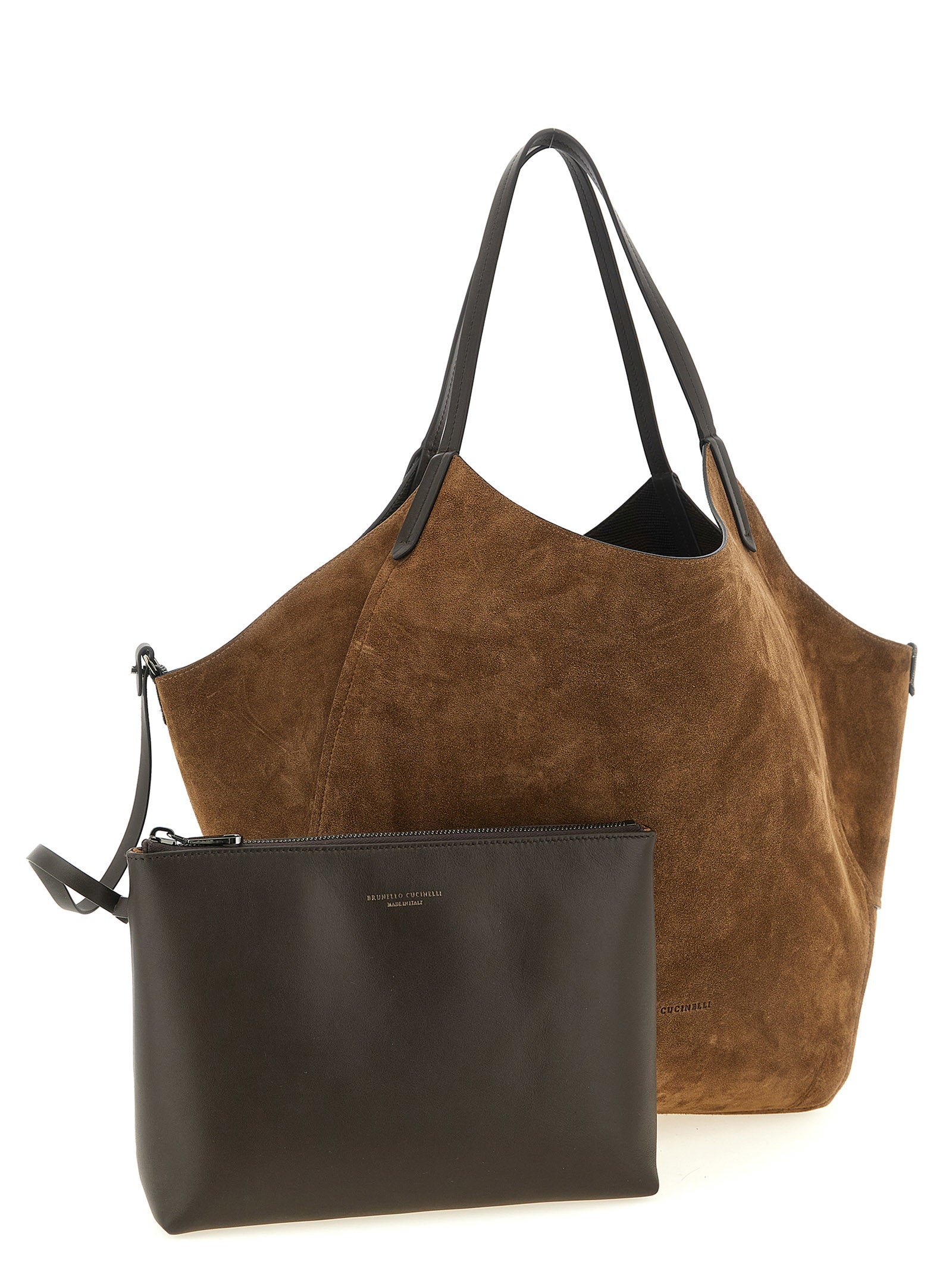 Brunello Cucinelli Reversible Lizard Effect Leather Duo Shopping Bag - view 3
