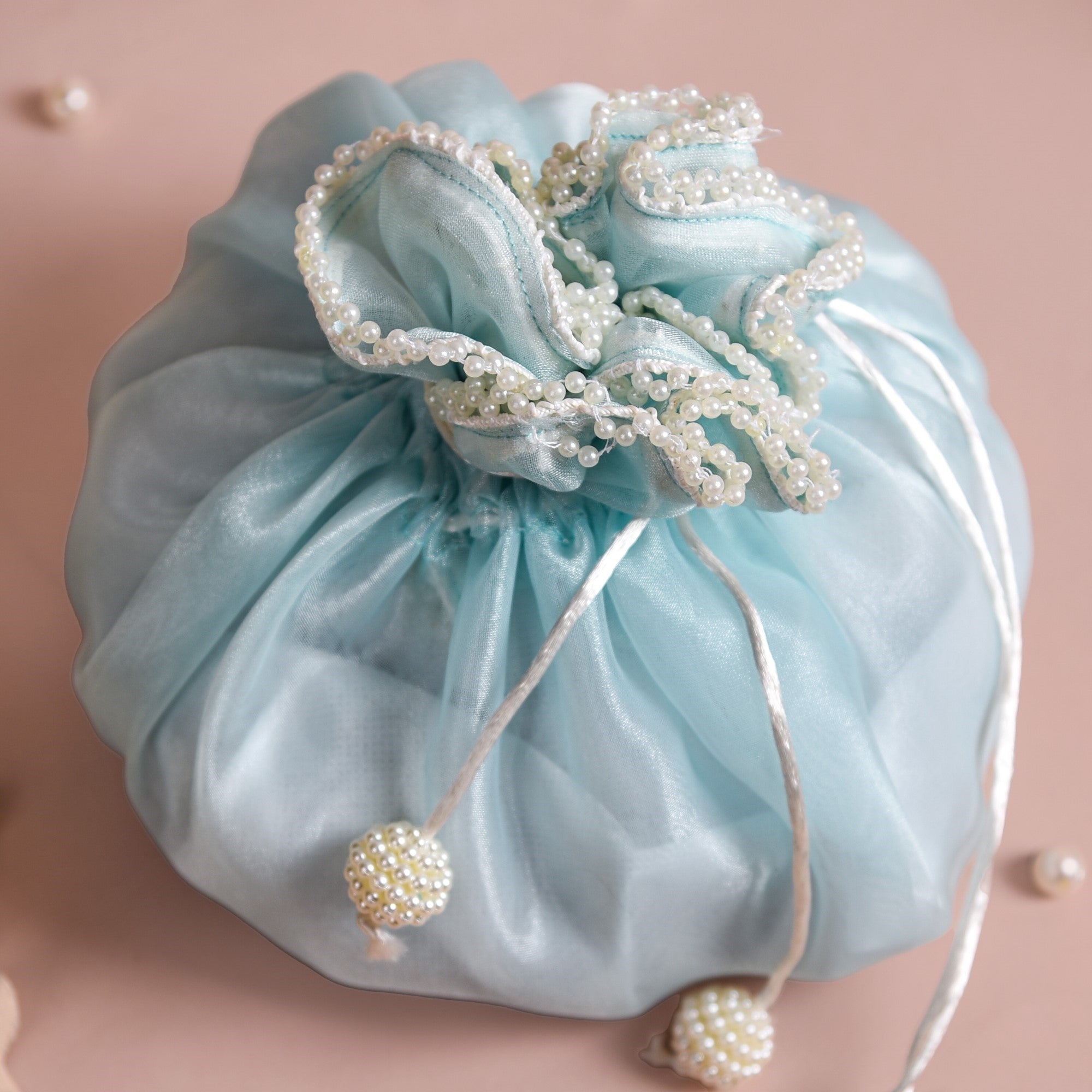 Nestasia Pearl Potli Bags For Gifting Set Of 2 - view 4