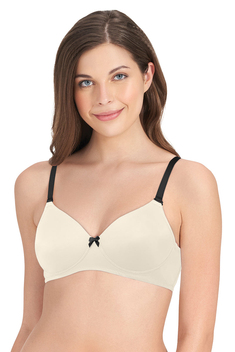 Amante Smooth Dreams Padded Non-wired T-shirt Bra - Whitesmoke