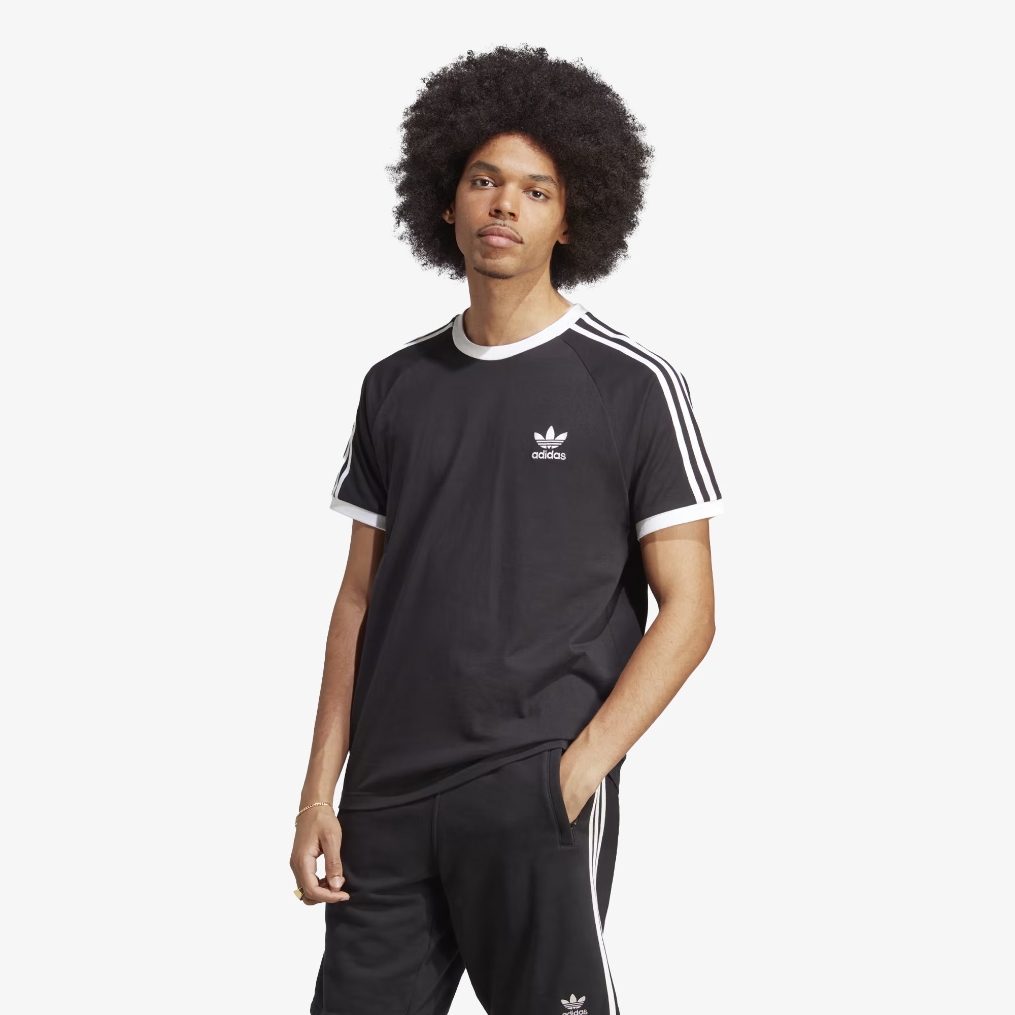 Adidas Originals | Adicolor Classics 3-stripes Tee { Black - view 5