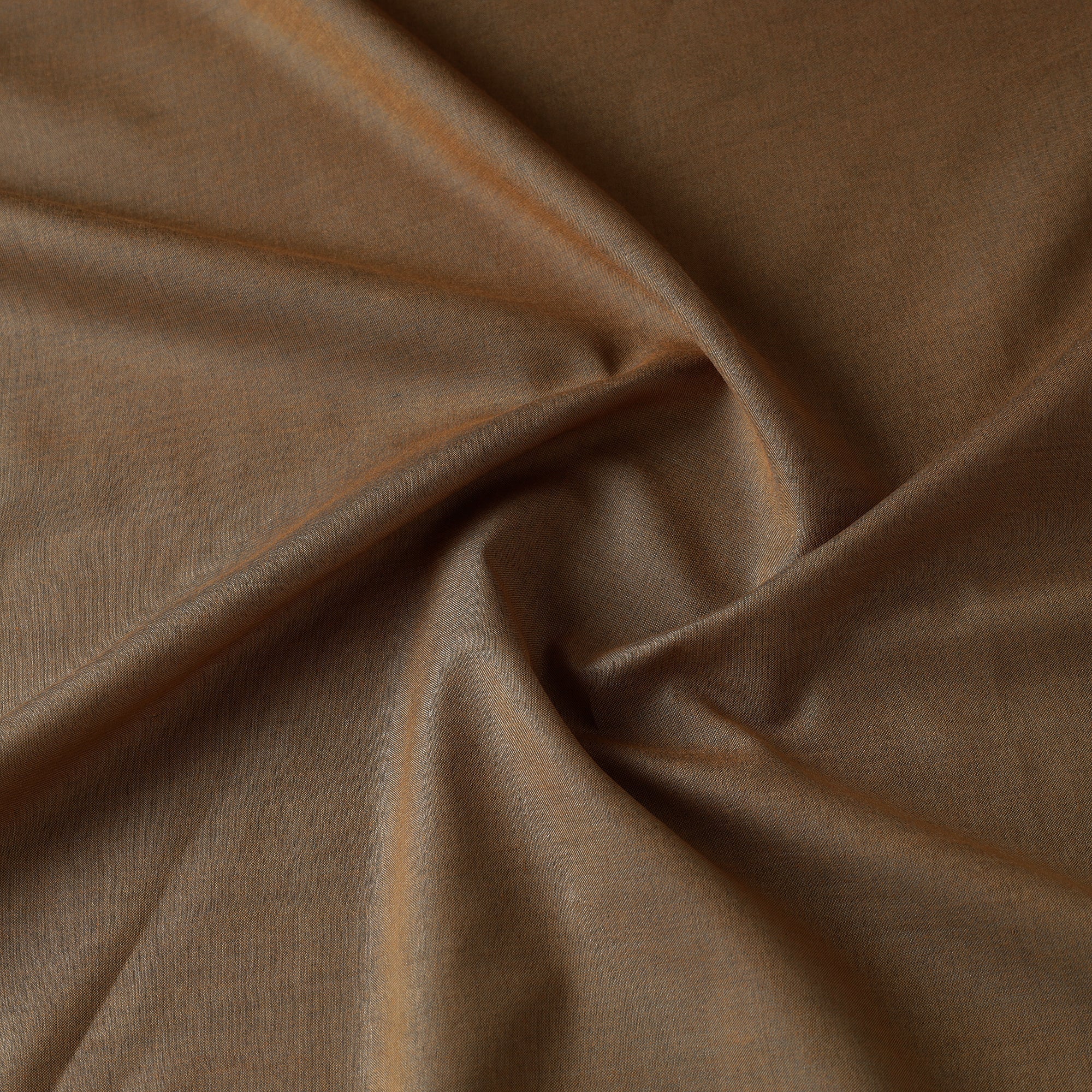 ITOKRI CRAFTS INITIATIVE Brown - Handloom Tussar Silk Cotton Fabric from Vidarbha - view 3