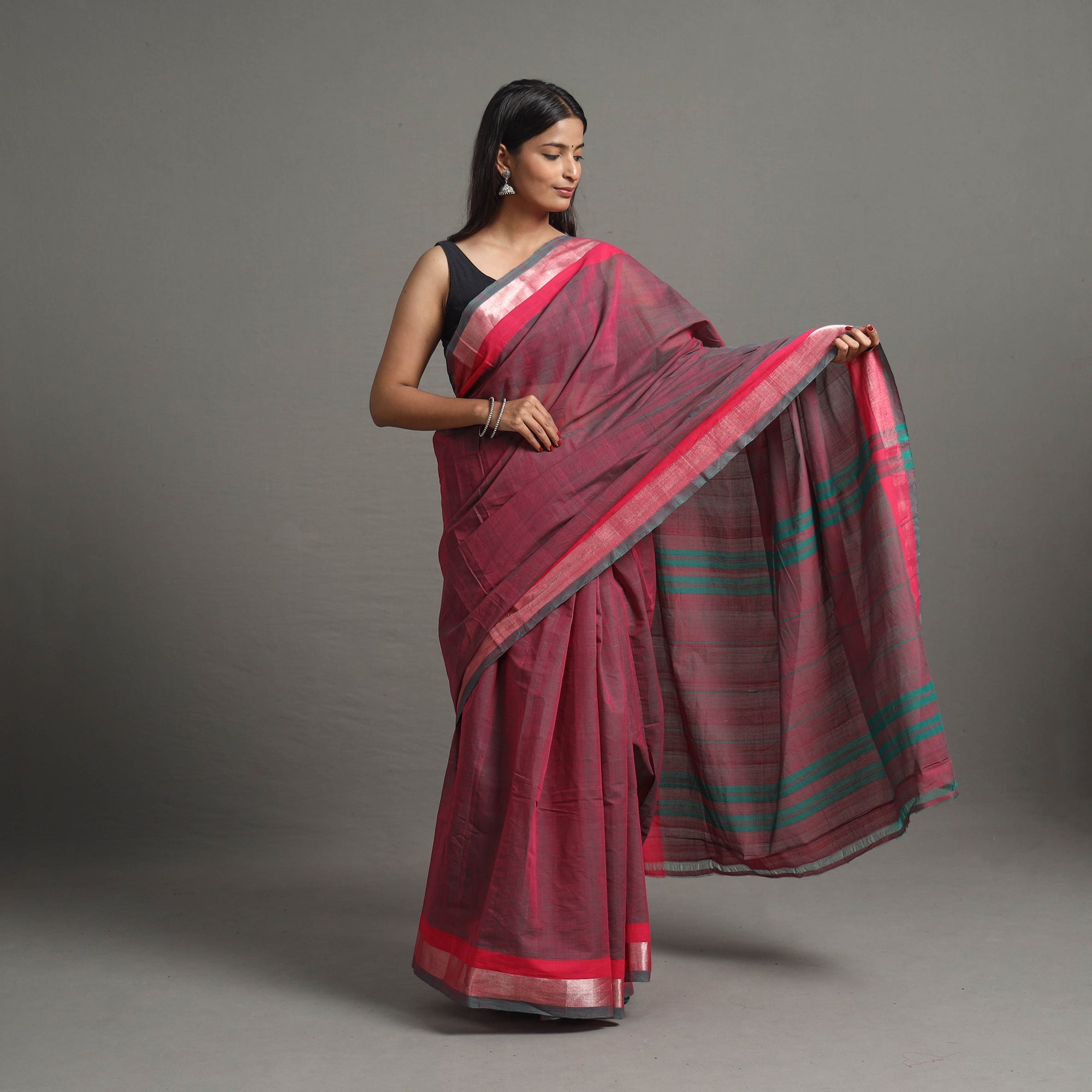 CHITRIKA Kacheta Zari Dobby Cotton Handloom Saree 103 - view 2