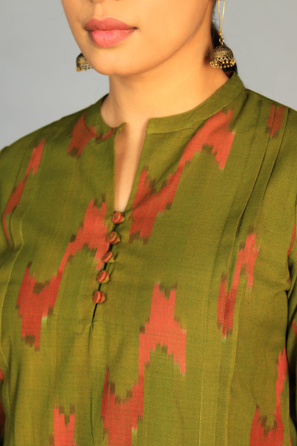 Kalanjali Ethnics Cotton Pochampally Ikat kurti - view 7