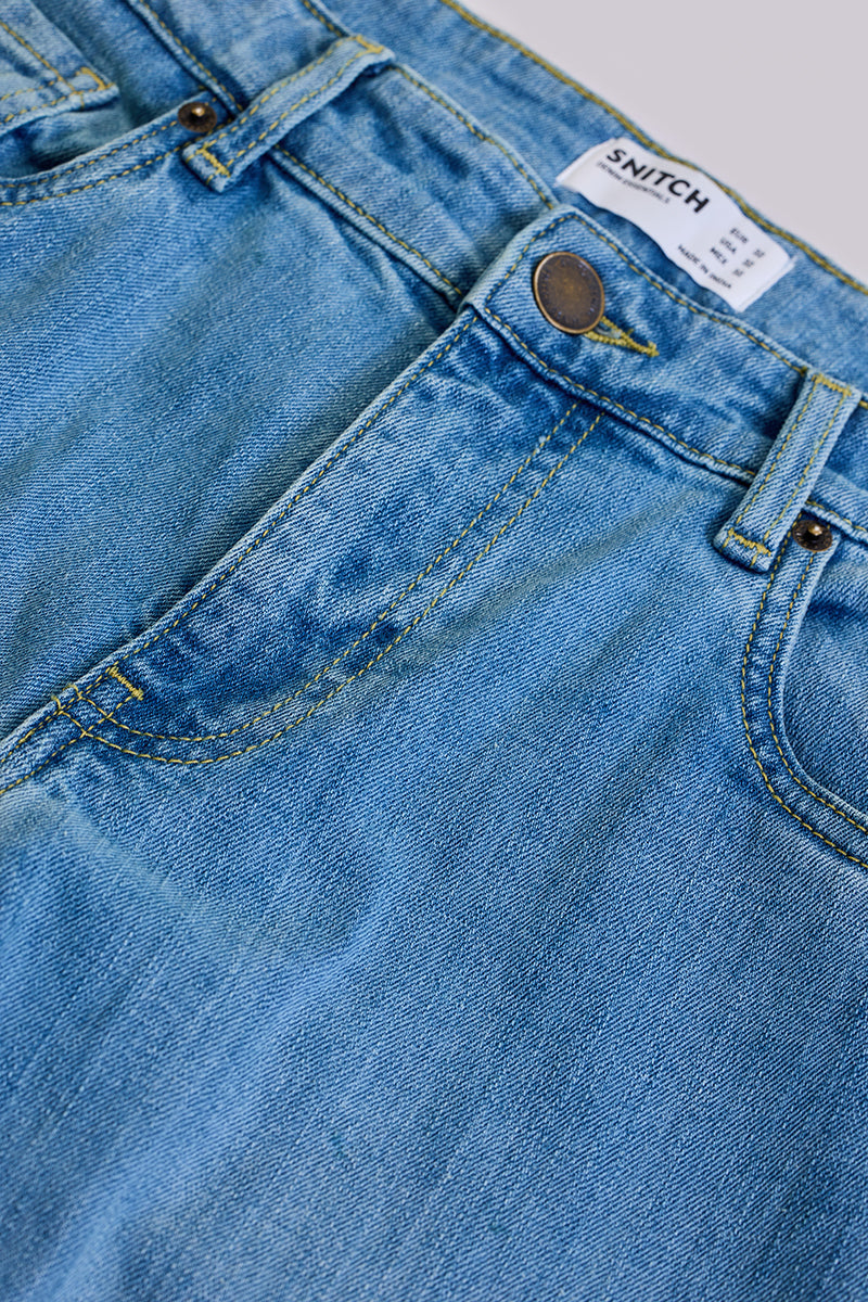 SNITCH Light Blue Bootcut Jeans - view 2